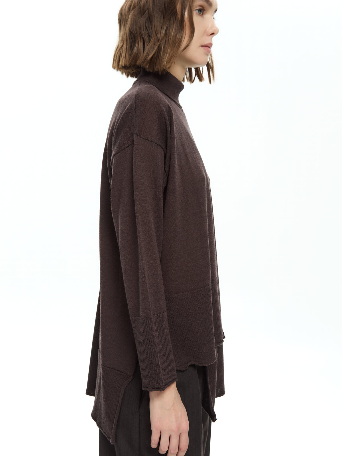 IXOS Maglia asimmetrica MARRONE