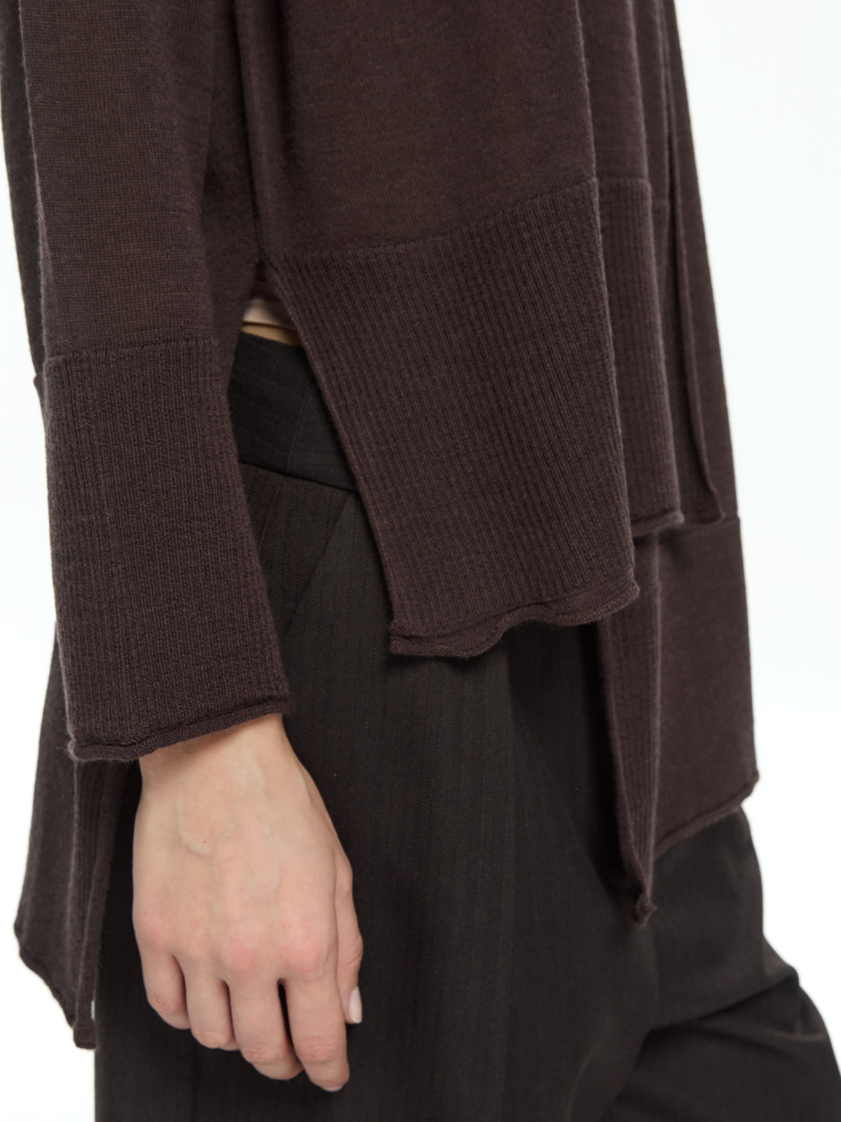 IXOS Maglia asimmetrica MARRONE