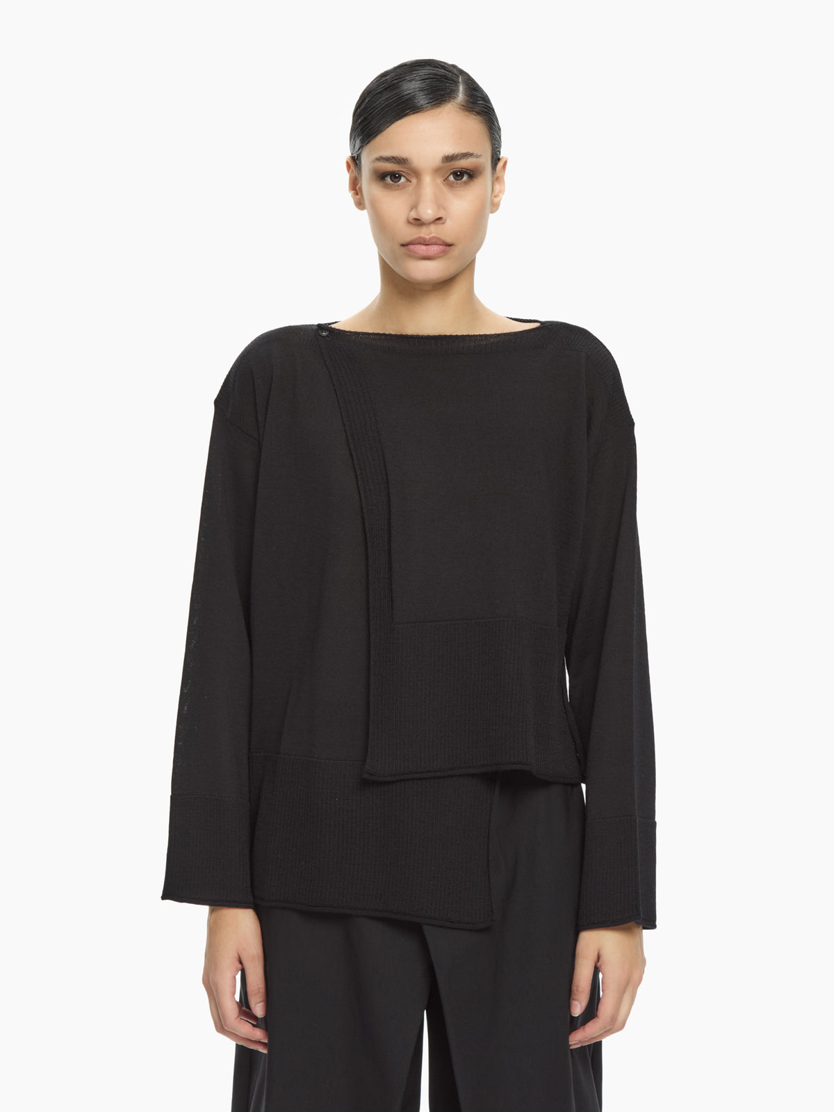 IXOS Maglia con pannelli asimmetrici NERO