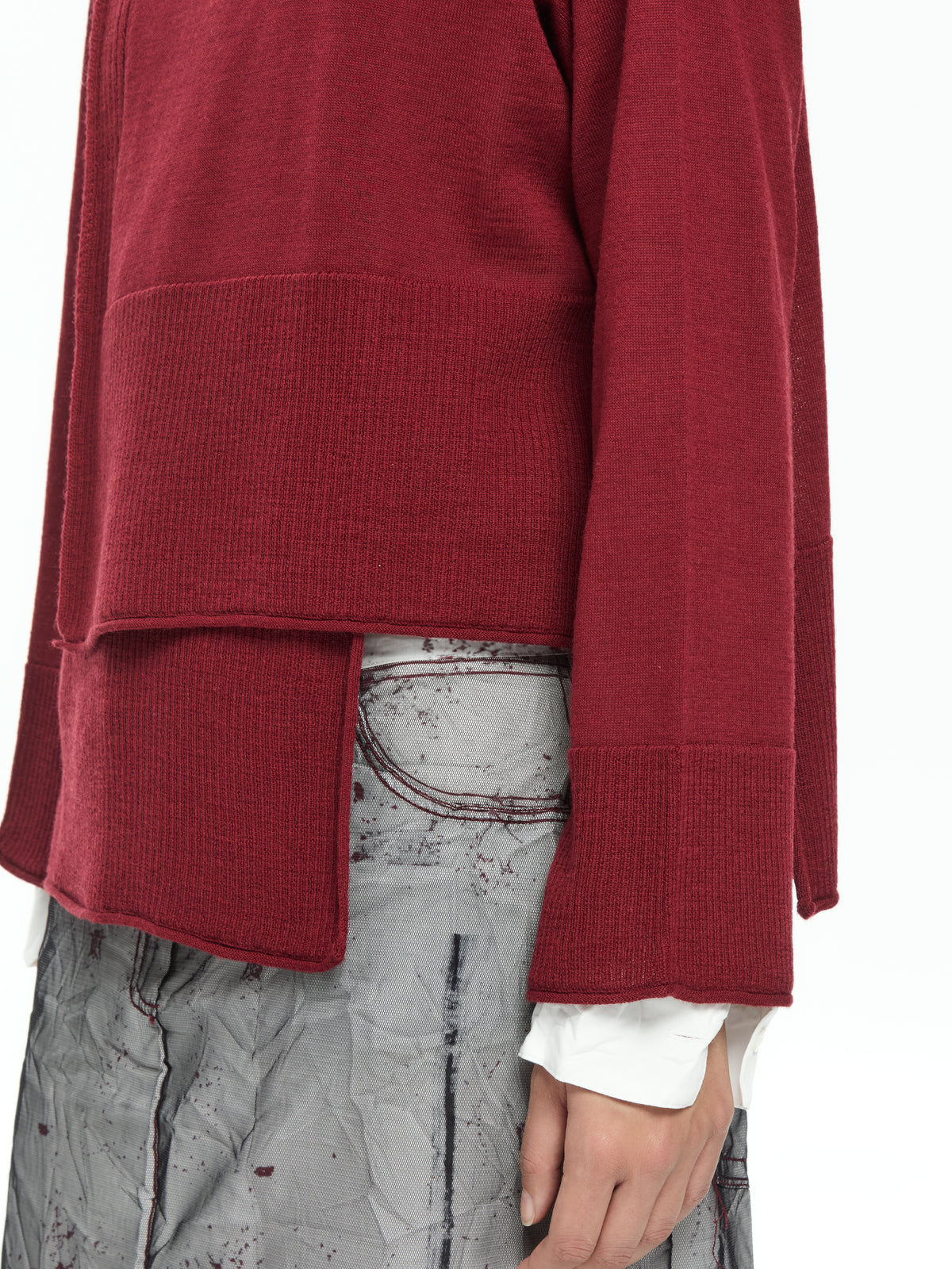 IXOS Maglia con pannelli asimmetrici MARRONE