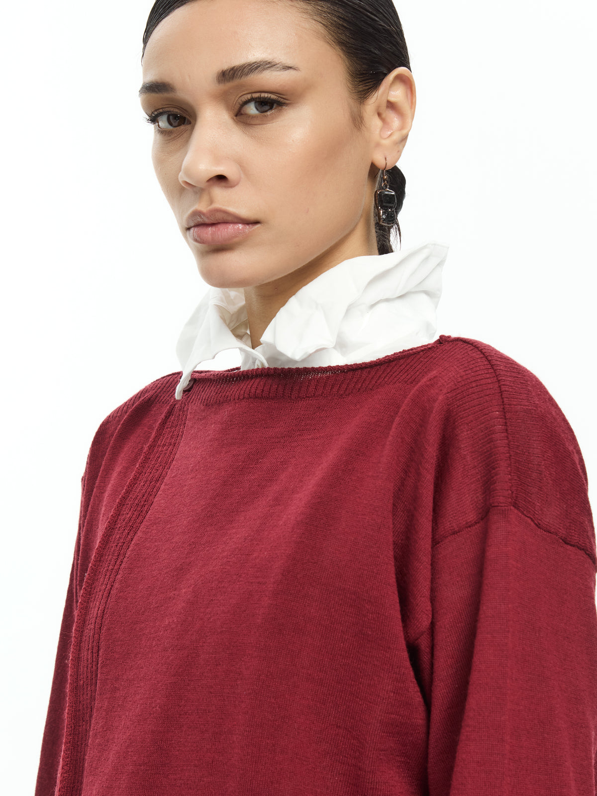 IXOS Maglia con pannelli asimmetrici MARRONE