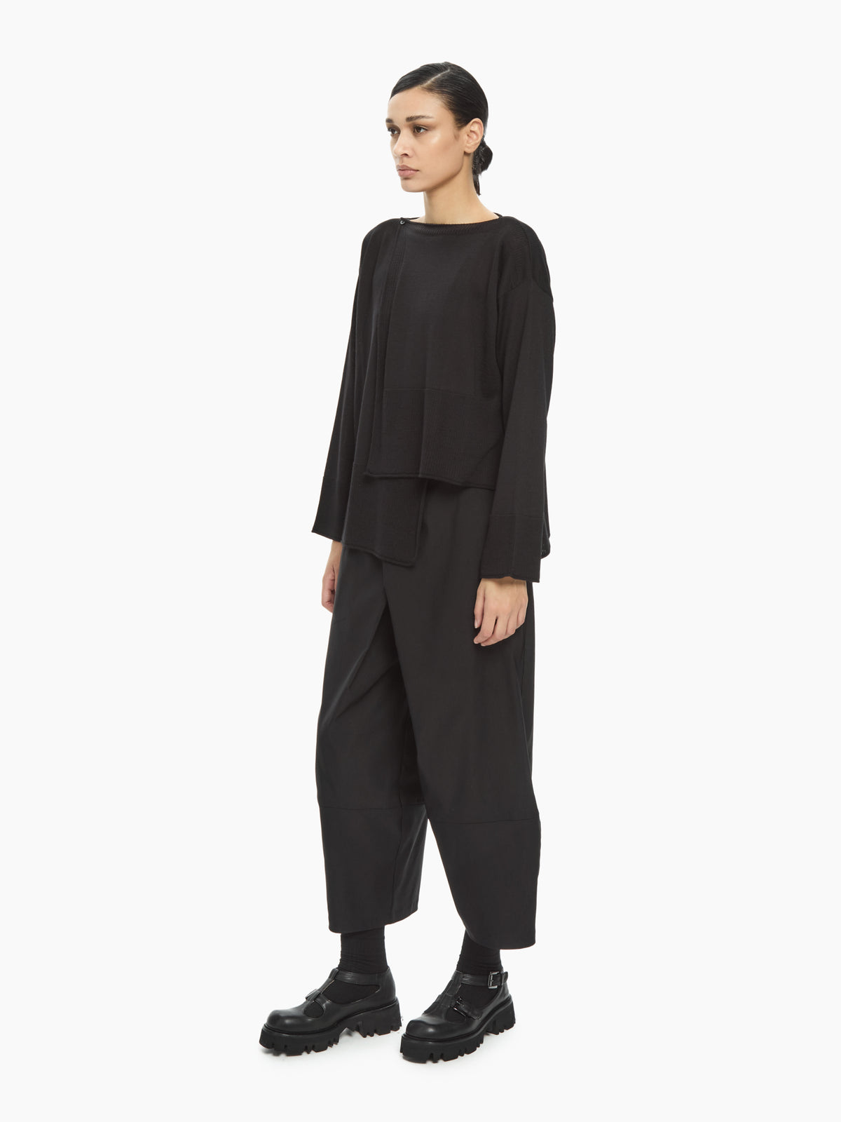 IXOS Maglia con pannelli asimmetrici NERO