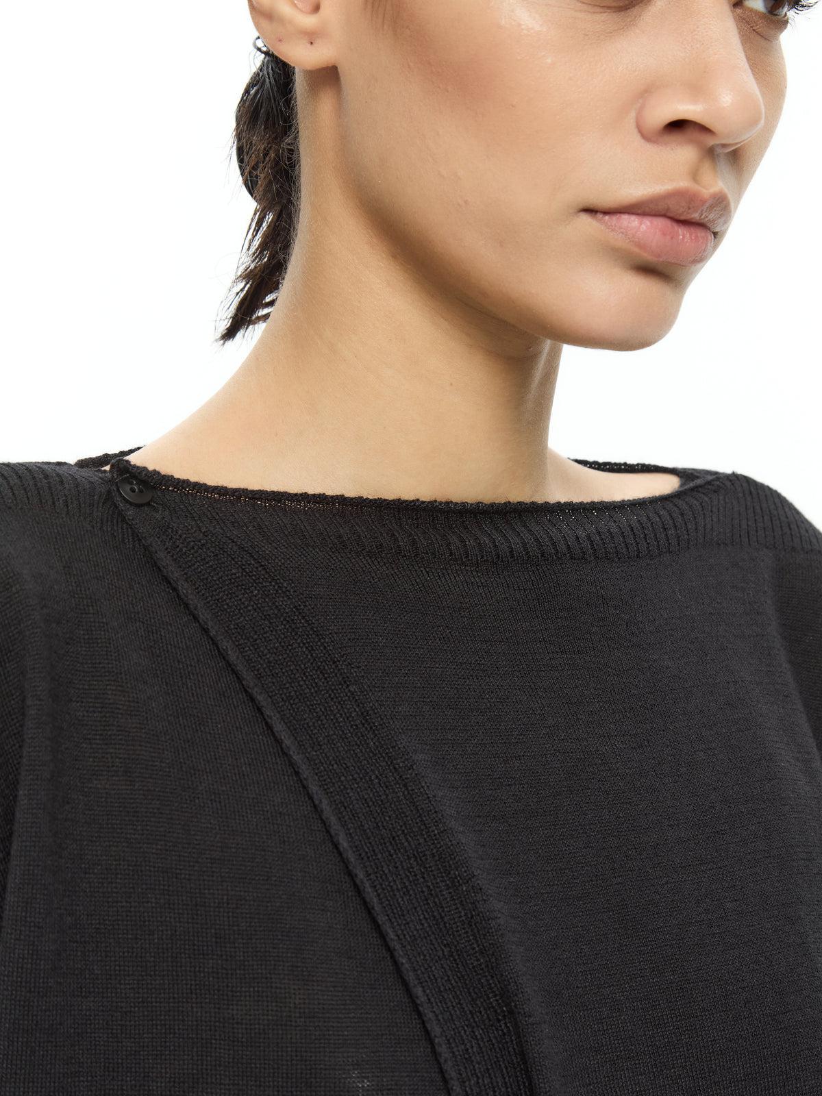 IXOS Maglia con pannelli asimmetrici NERO