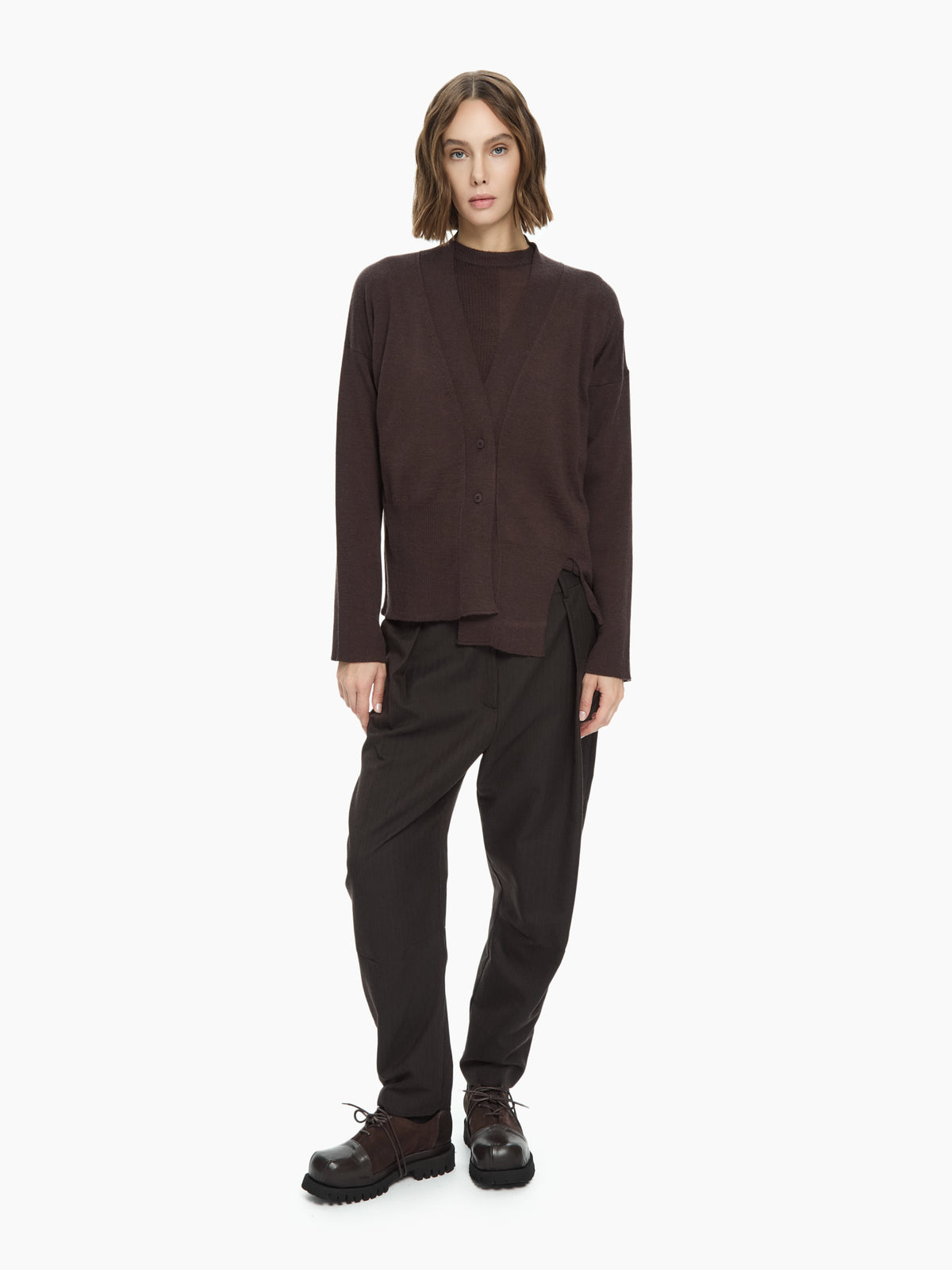 IXOS Cardigan oversize MARRONE