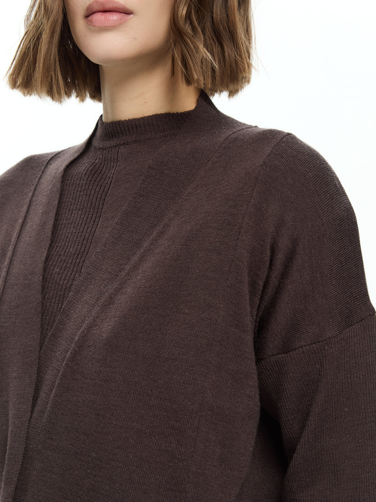 IXOS Cardigan oversize MARRONE