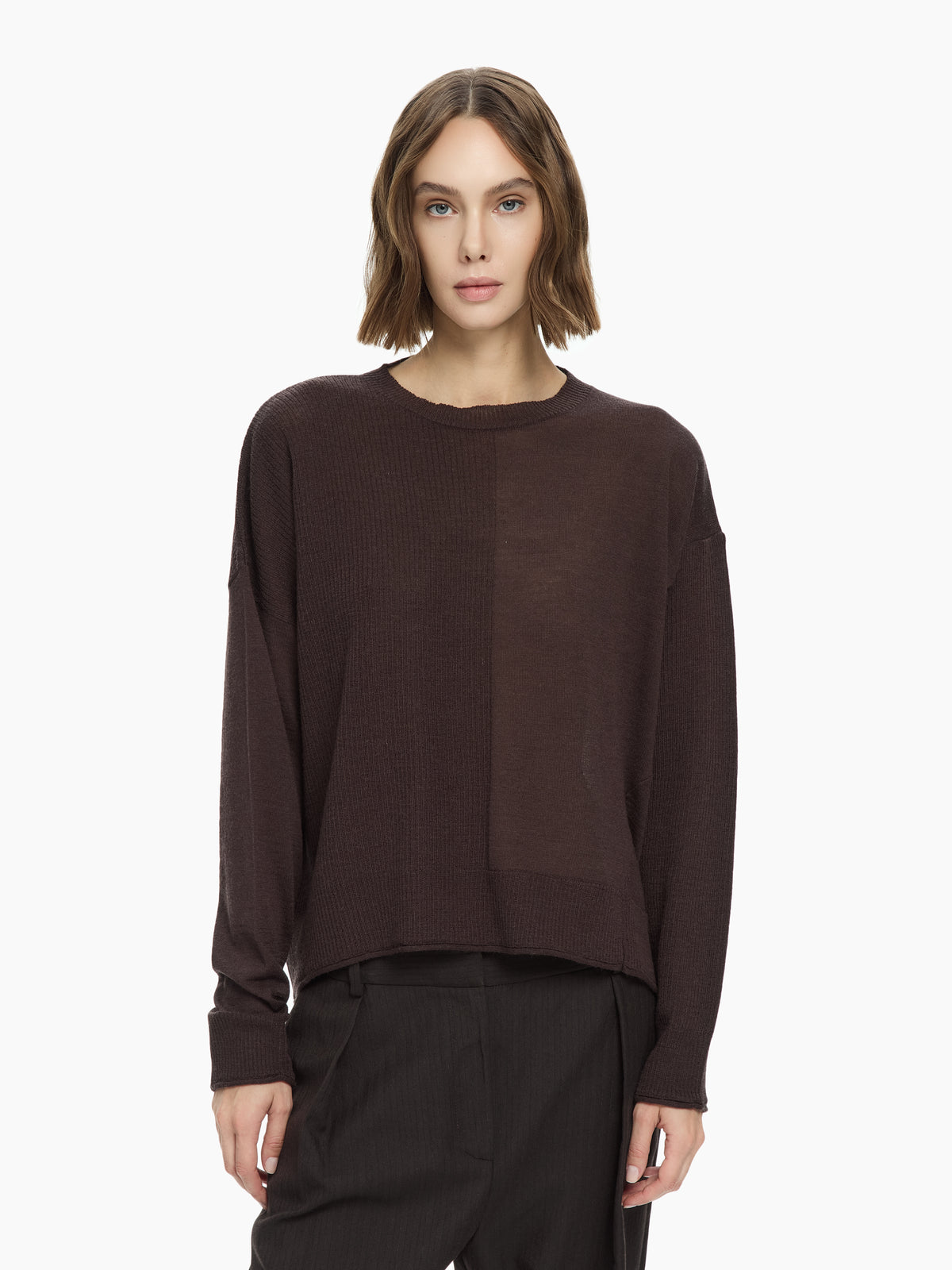 IXOS Maglia boxy MARRONE