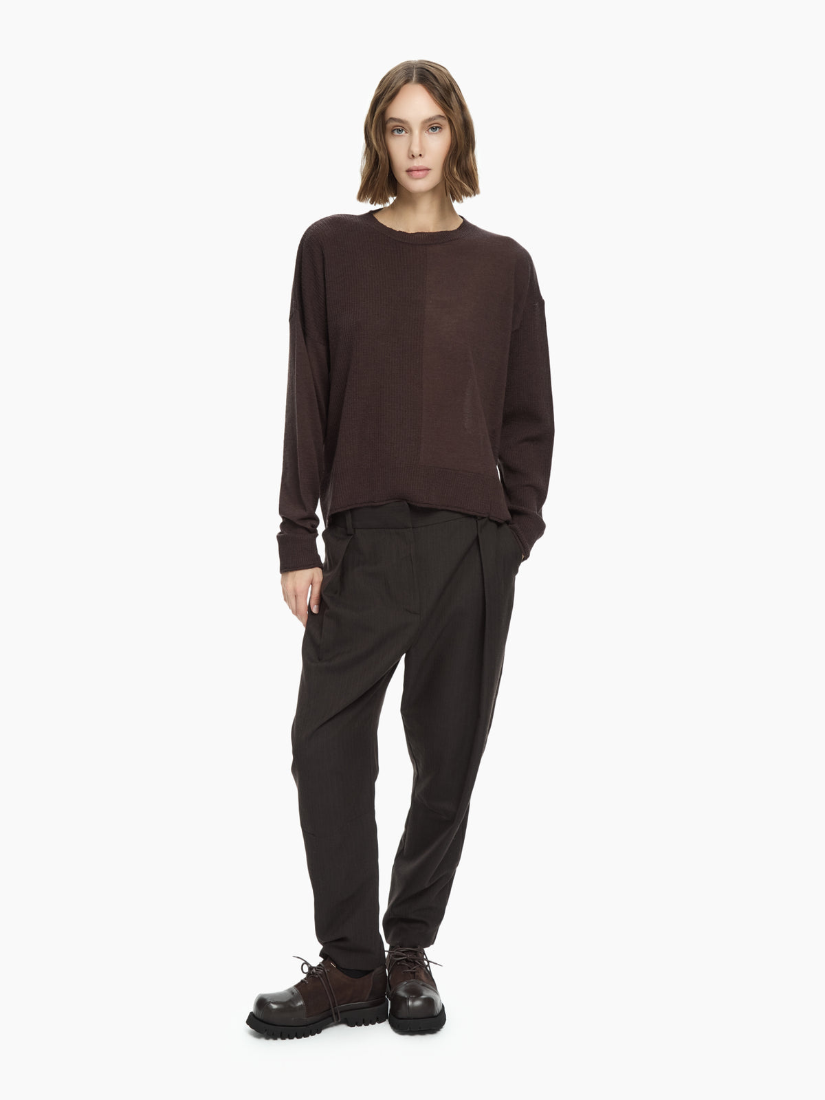 IXOS Maglia boxy MARRONE
