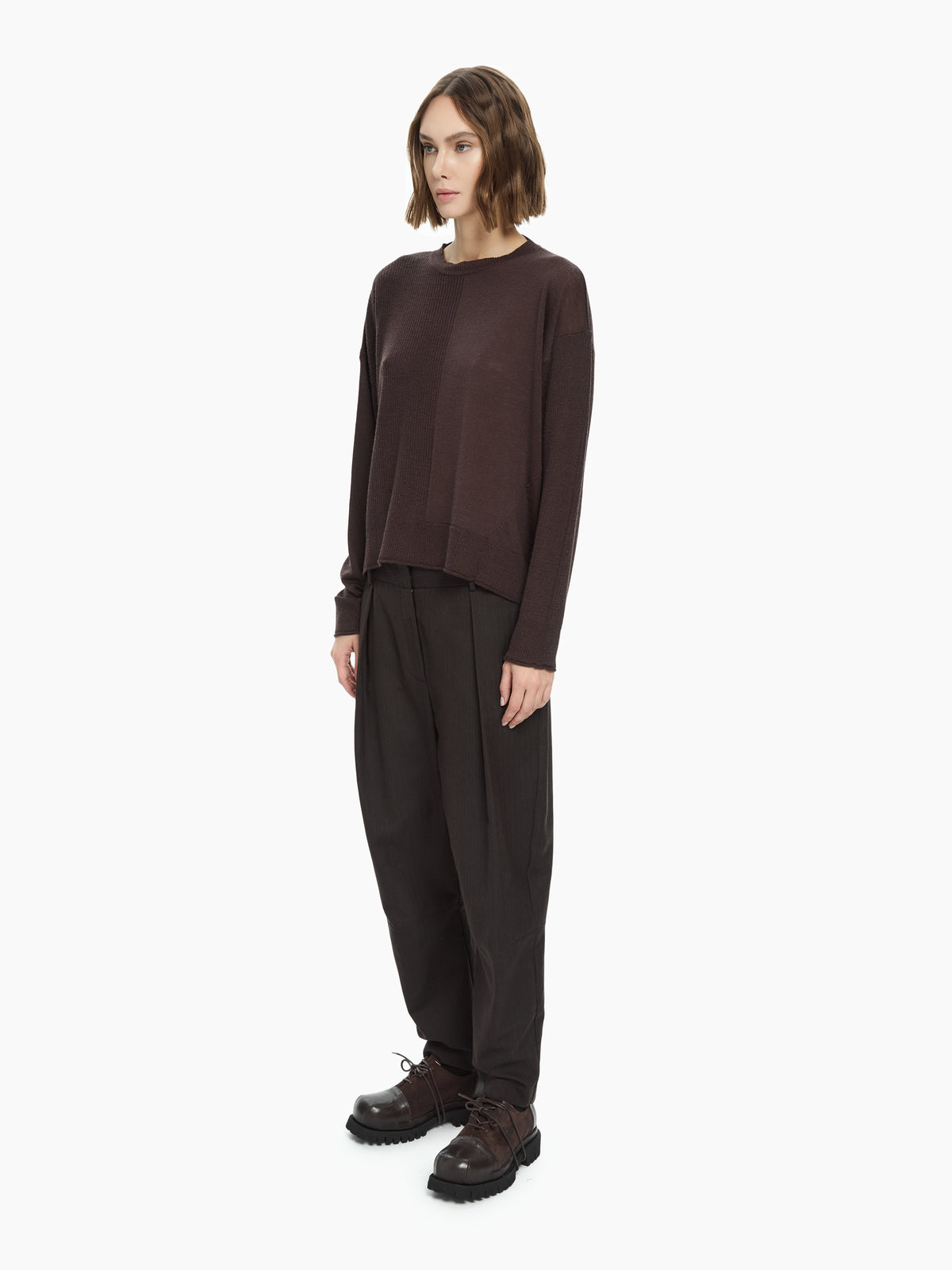 IXOS Maglia boxy MARRONE