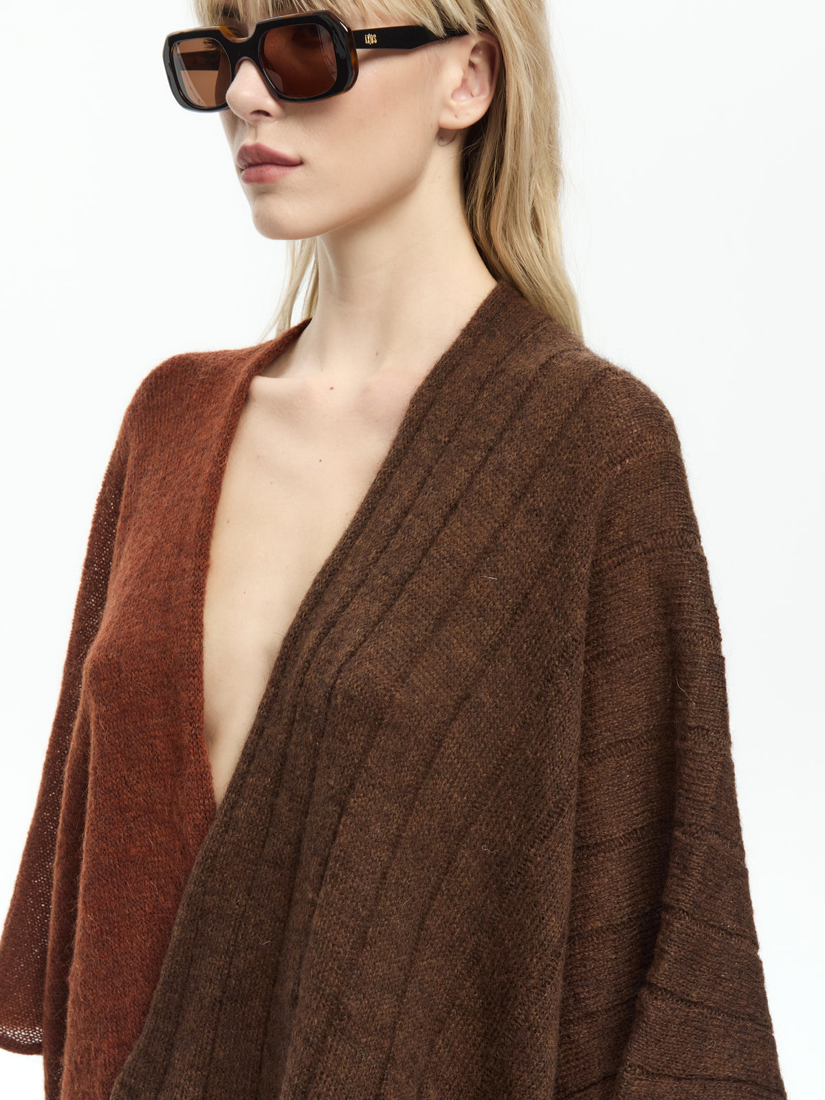 IXOS Cardigan tricot MARRONE