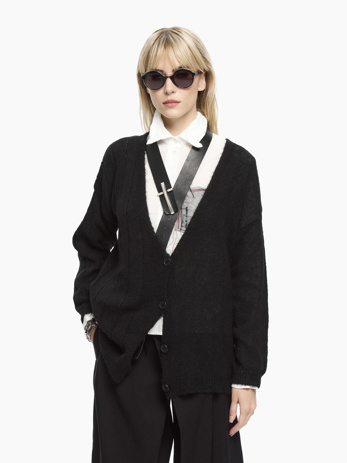 IXOS Cardigan bicolor NERO