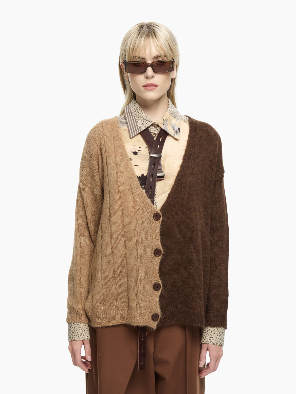 IXOS Cardigan bicolor GIALLO