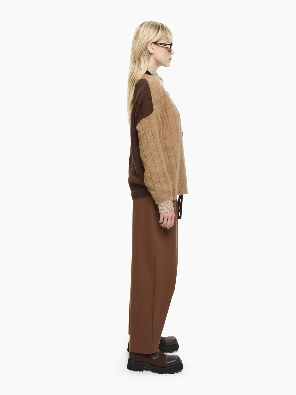 IXOS Cardigan bicolor GIALLO