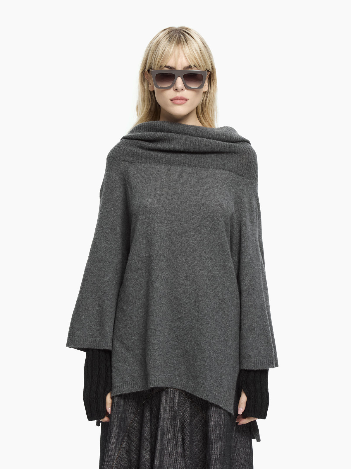 IXOS Maglia con collo ampio GRIGIO