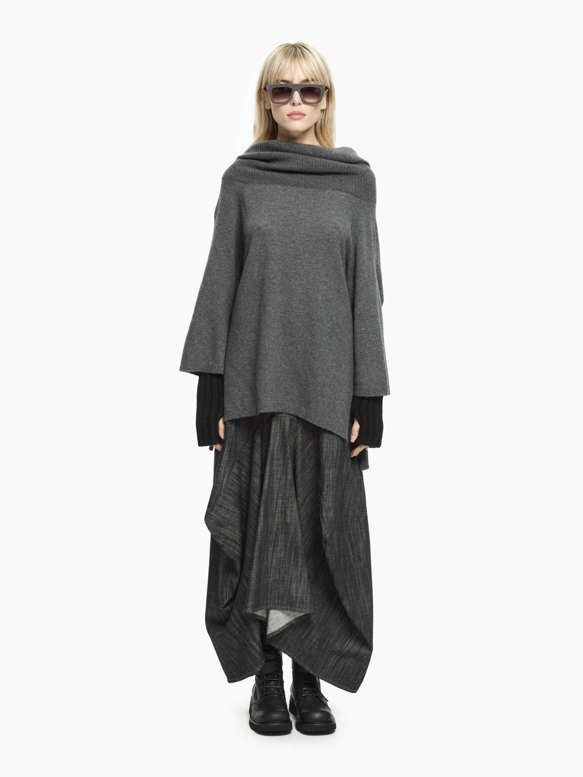 IXOS Maglia con collo ampio GRIGIO