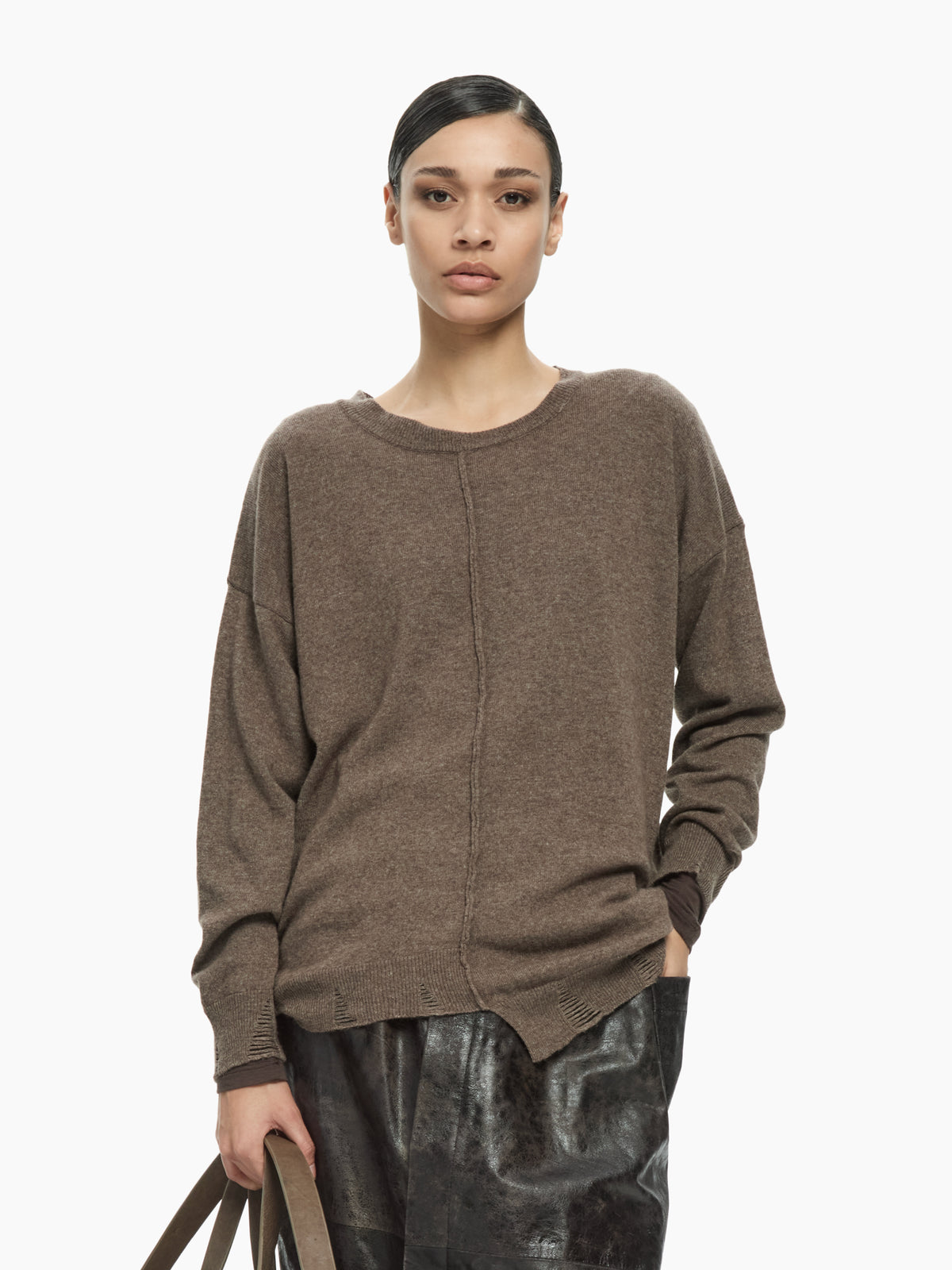 IXOS Maglia decostruita MARRONE
