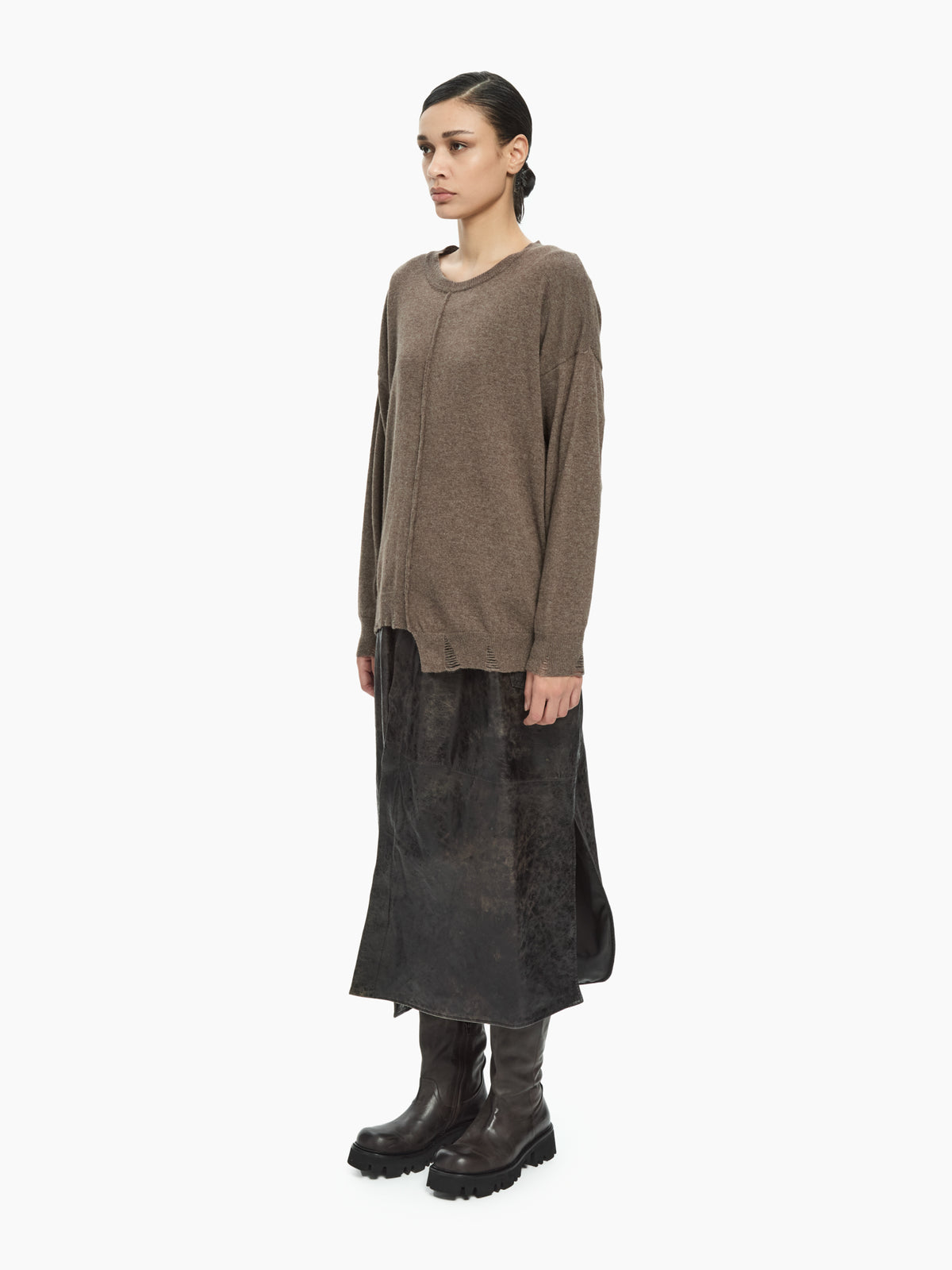 IXOS Maglia decostruita MARRONE