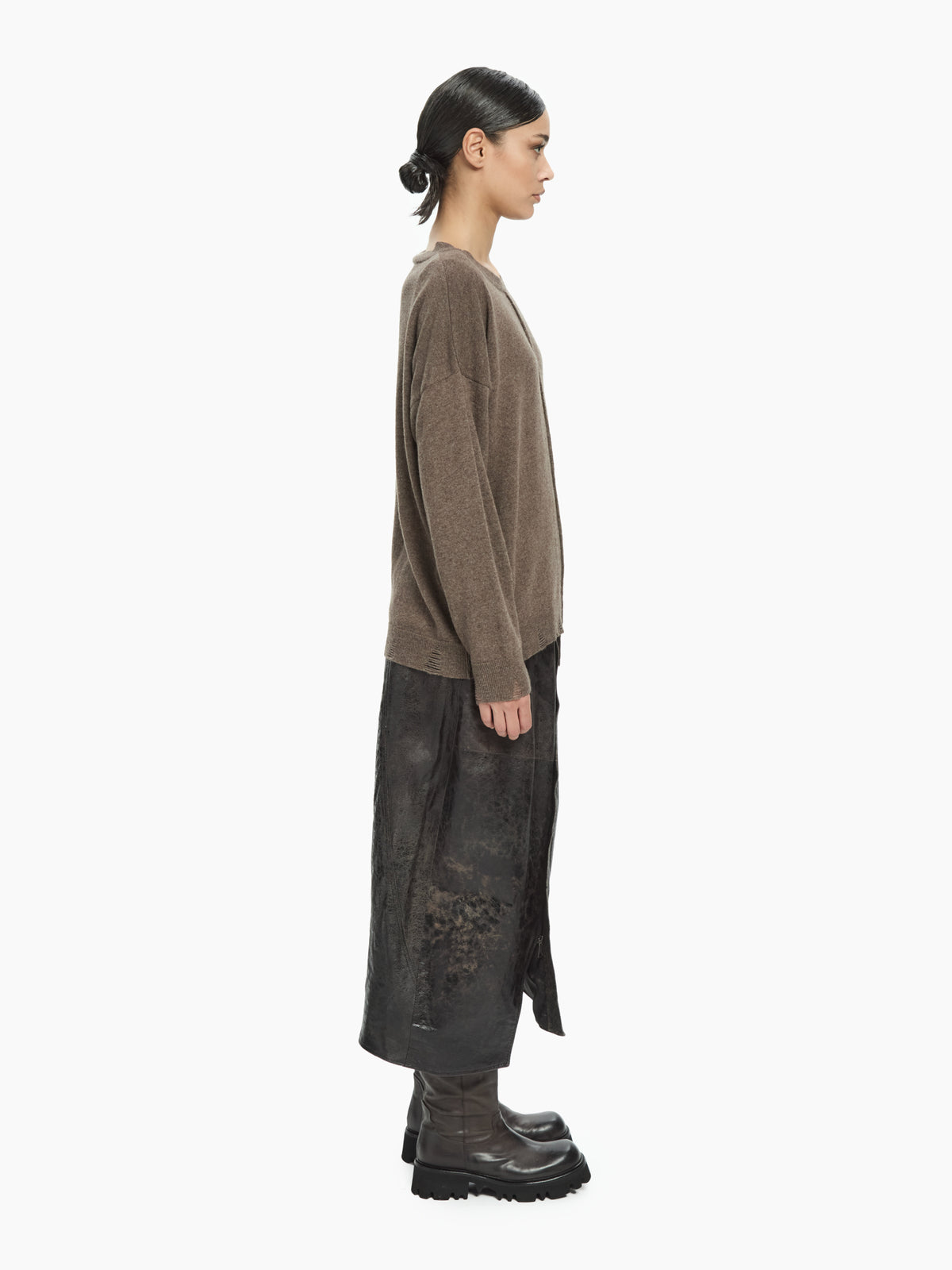 IXOS Maglia decostruita MARRONE