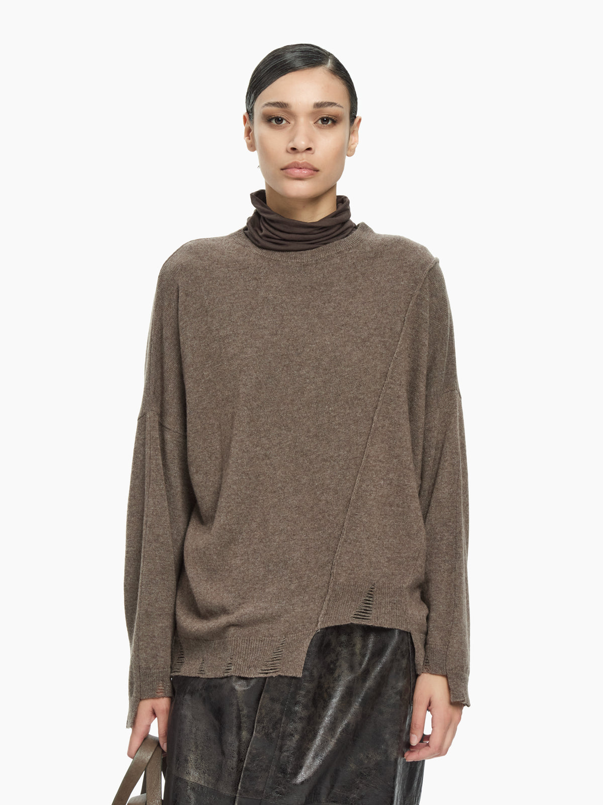 IXOS Maglia decostruita MARRONE