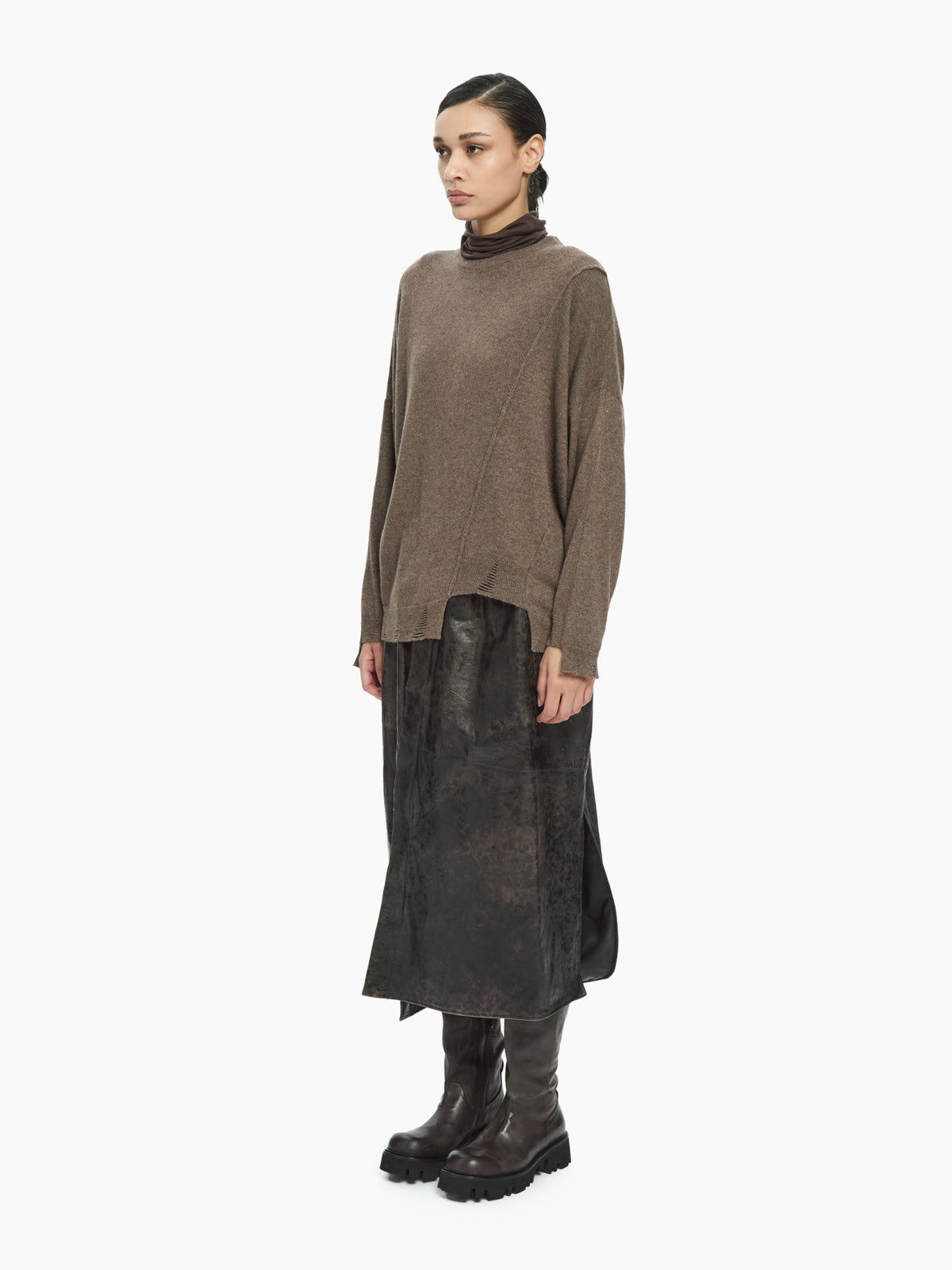 IXOS Maglia decostruita MARRONE