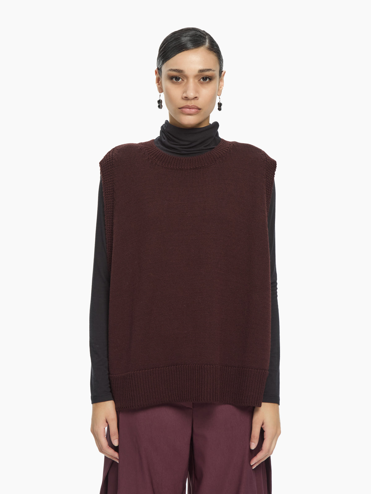 IXOS Maglia smanicata MARRONE