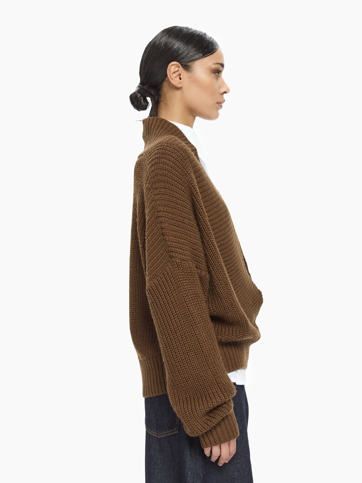 IXOS Maglia con scollo MARRONE