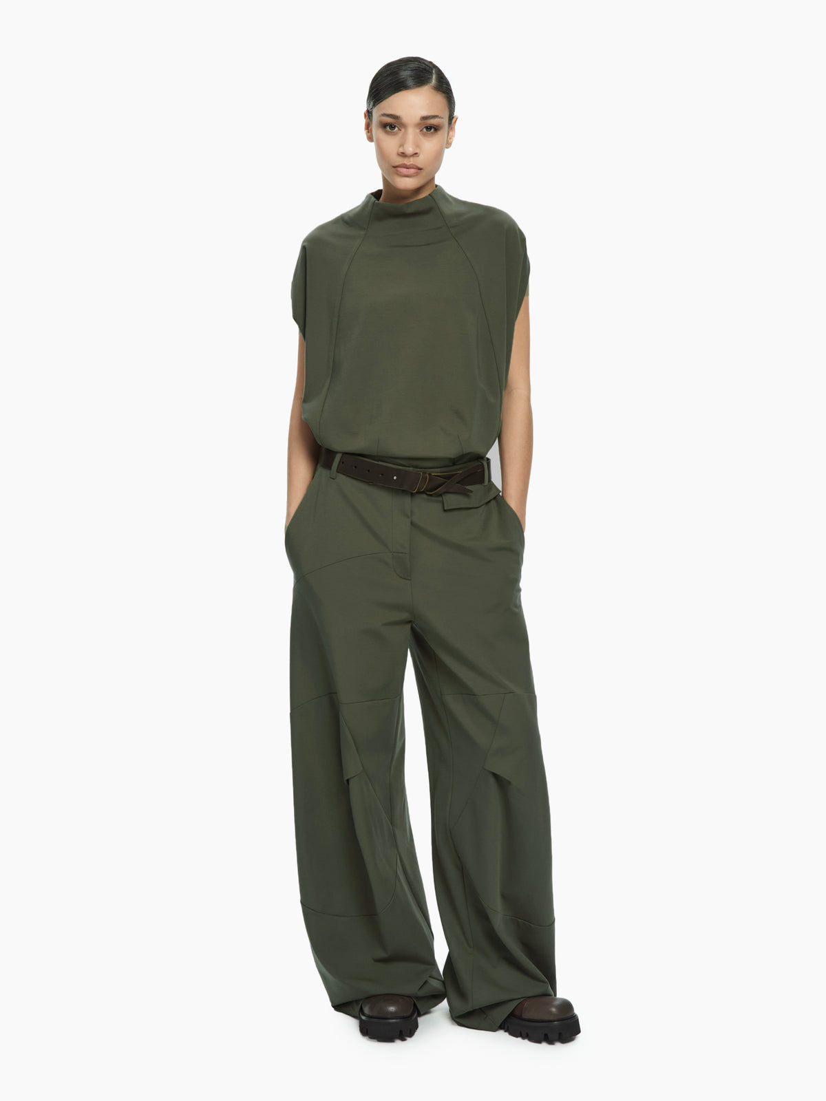 IXOS Top collo alto VERDE