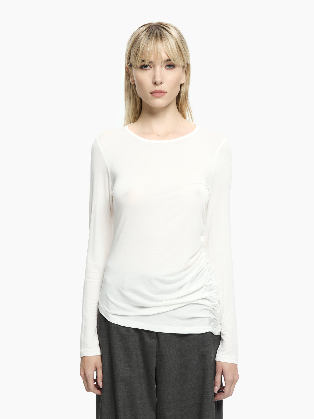 IXOS Top drappeggiato BIANCO