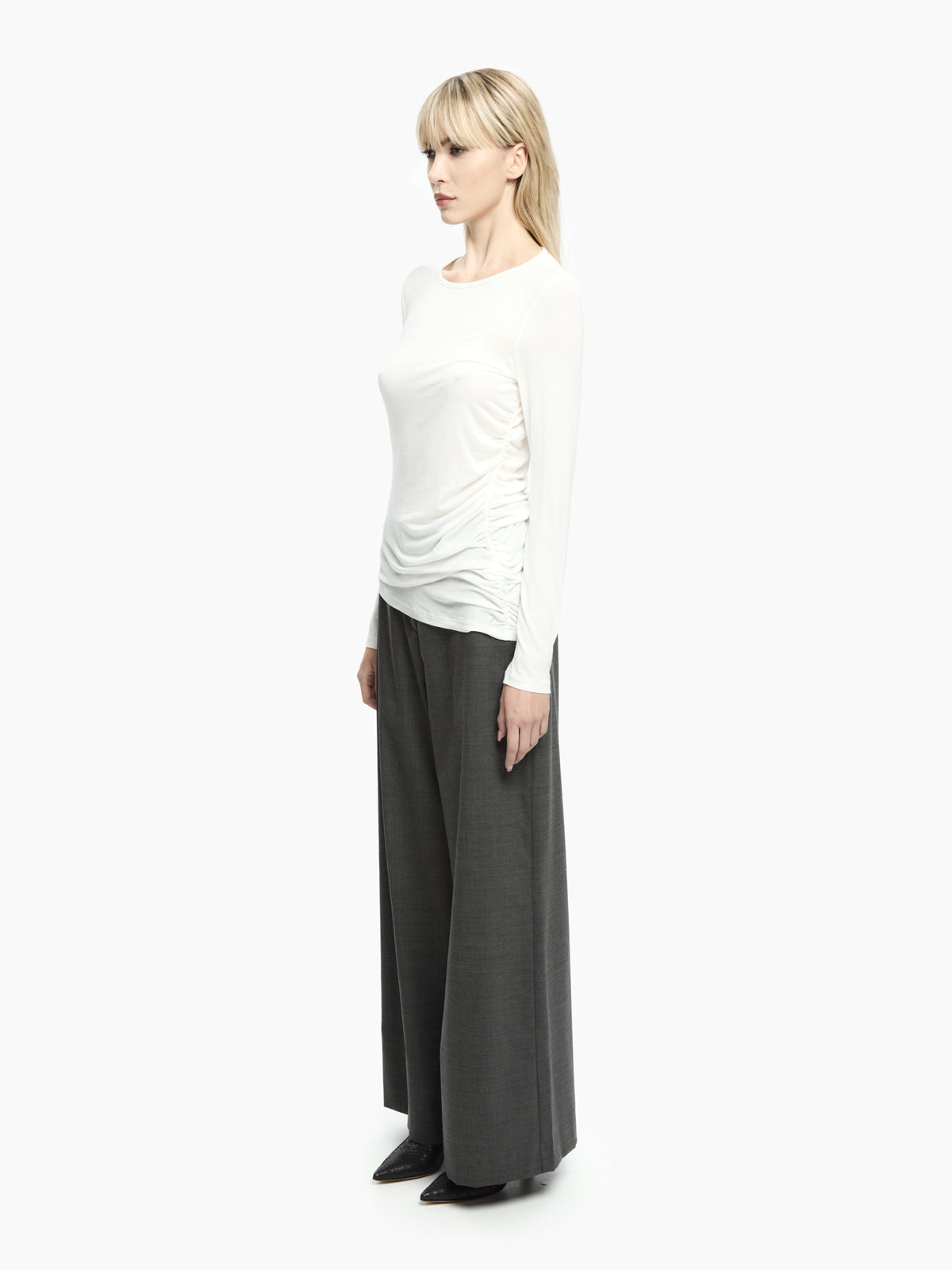IXOS Top drappeggiato BIANCO