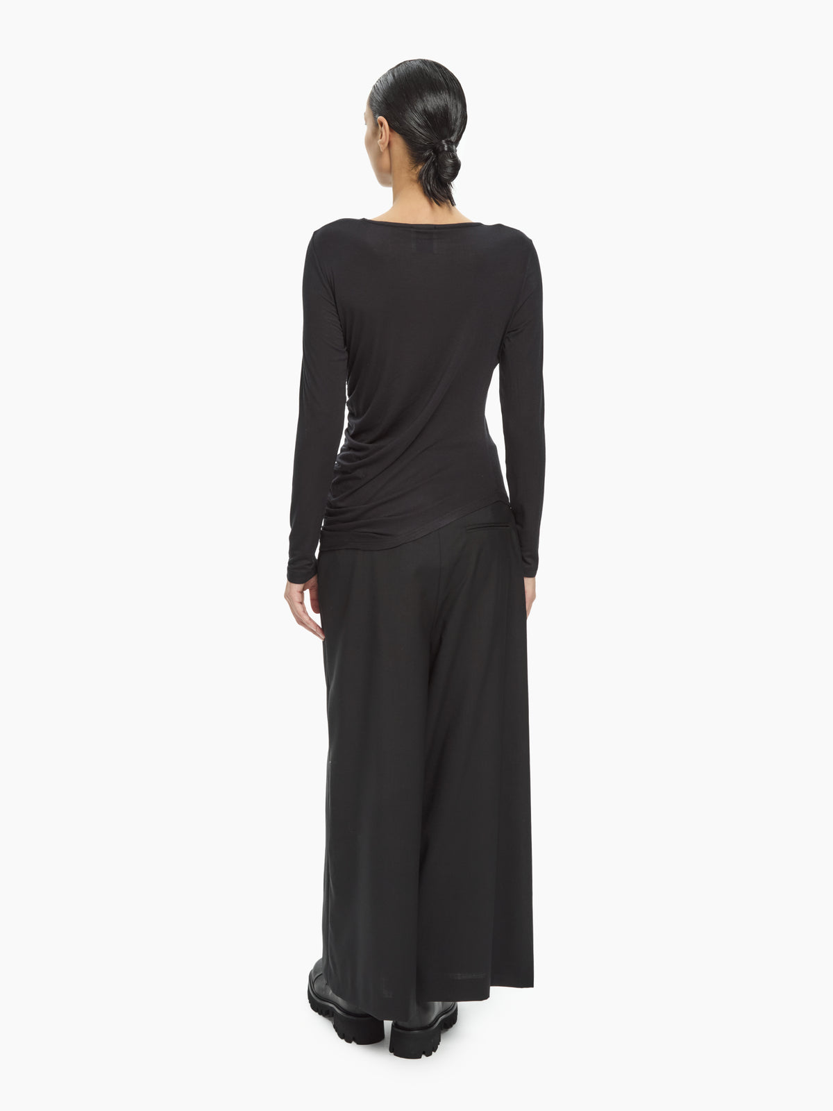 IXOS Top drappeggiato NERO