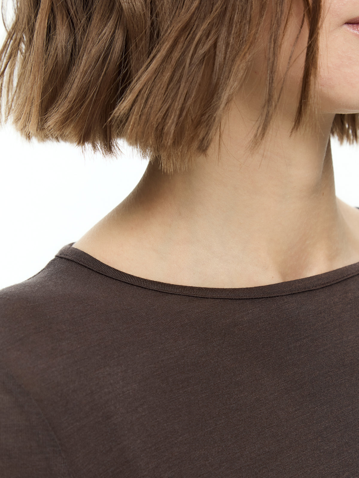 IXOS Top drappeggiato MARRONE