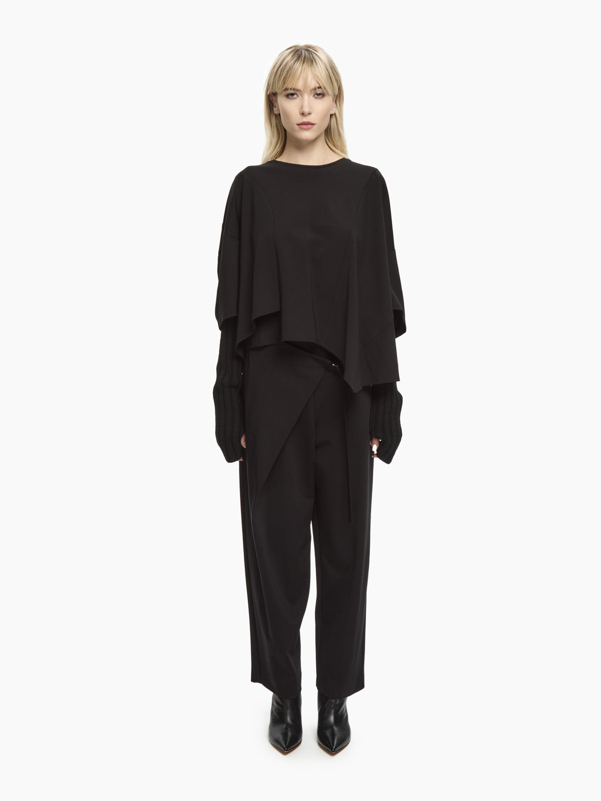 IXOS Top con maniche in maglia NERO