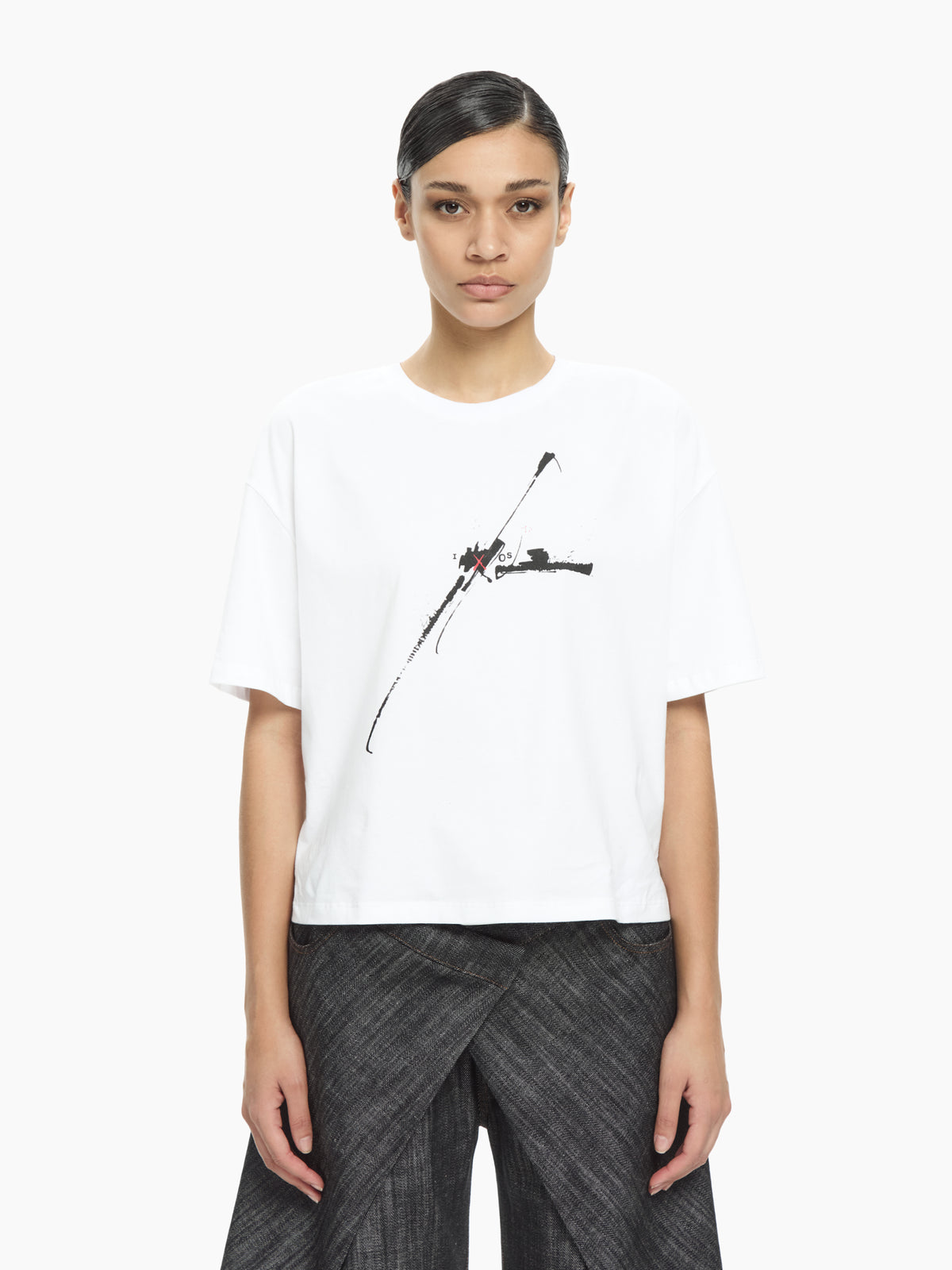 IXOS T-shirt grafica oversize BIANCO