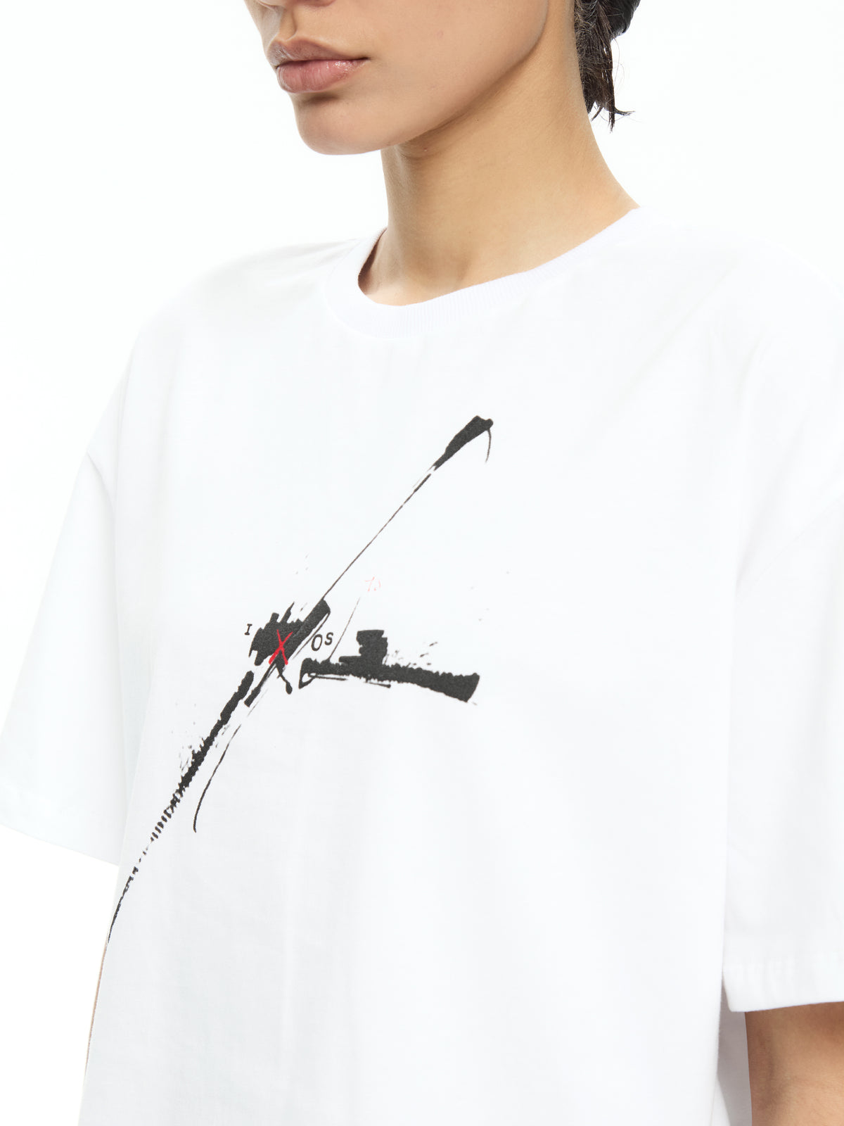 IXOS T-shirt grafica oversize BIANCO