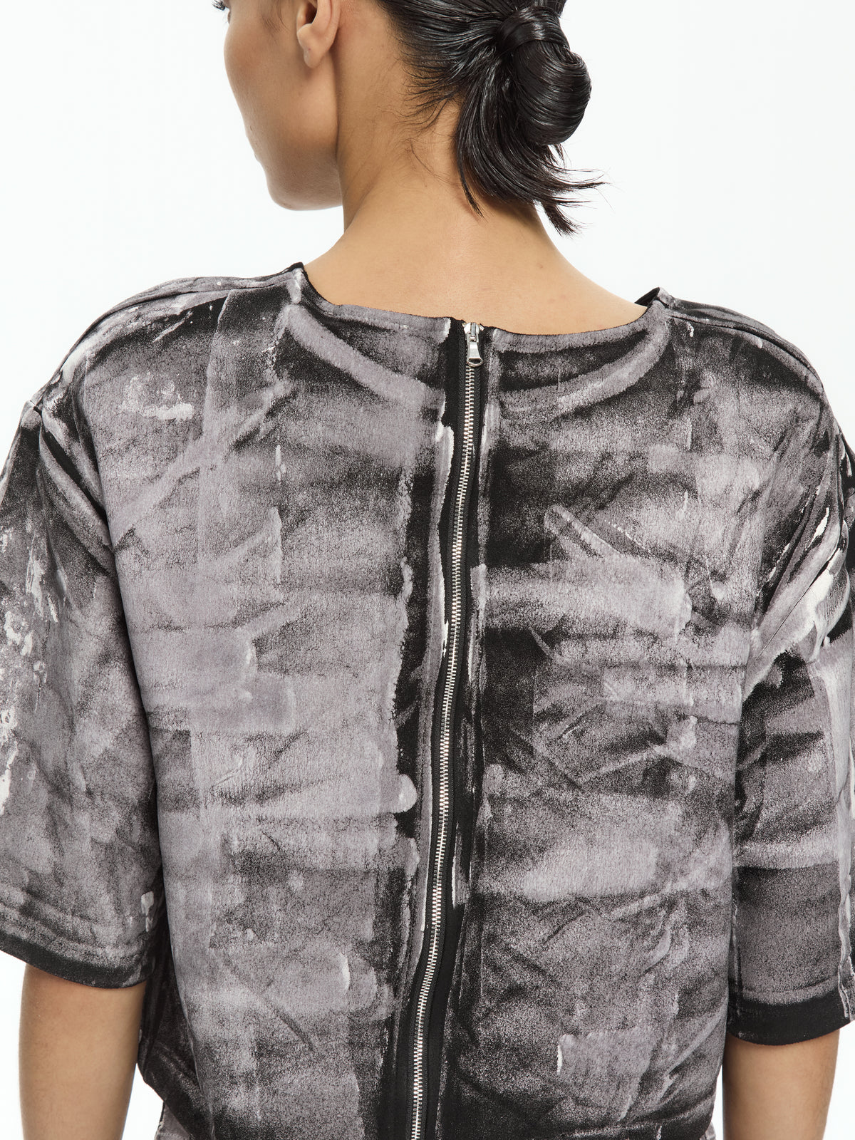 IXOS Top cropped grafico NERO
