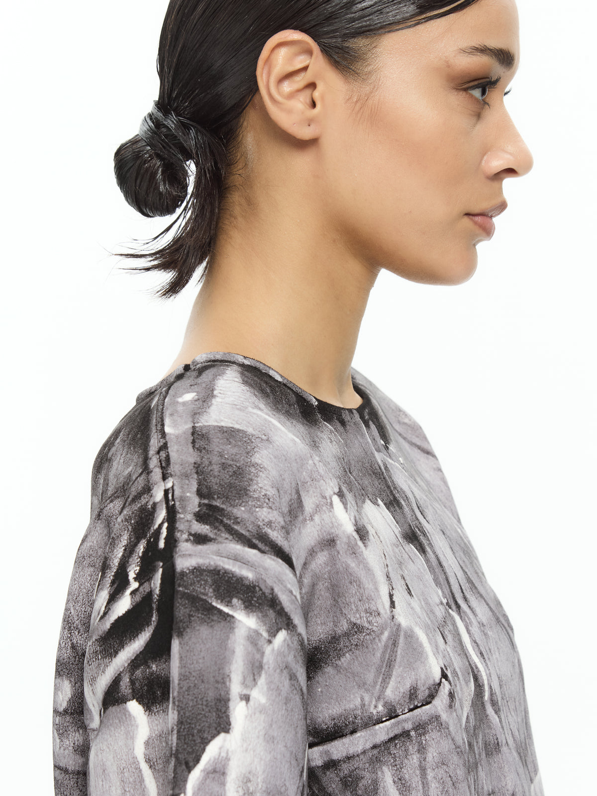IXOS Top cropped grafico NERO