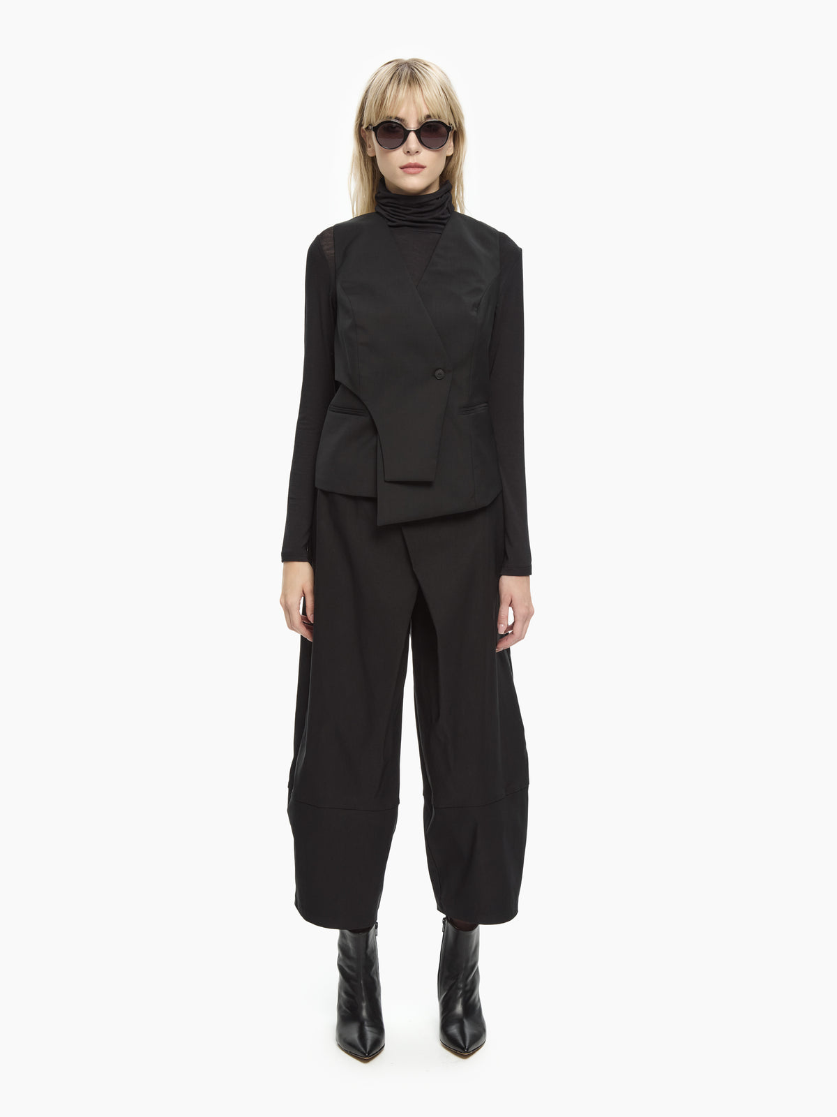 IXOS Gilet sartoriale asimmetrico NERO
