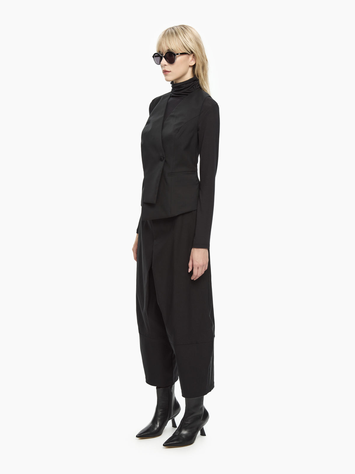 IXOS Gilet sartoriale asimmetrico NERO