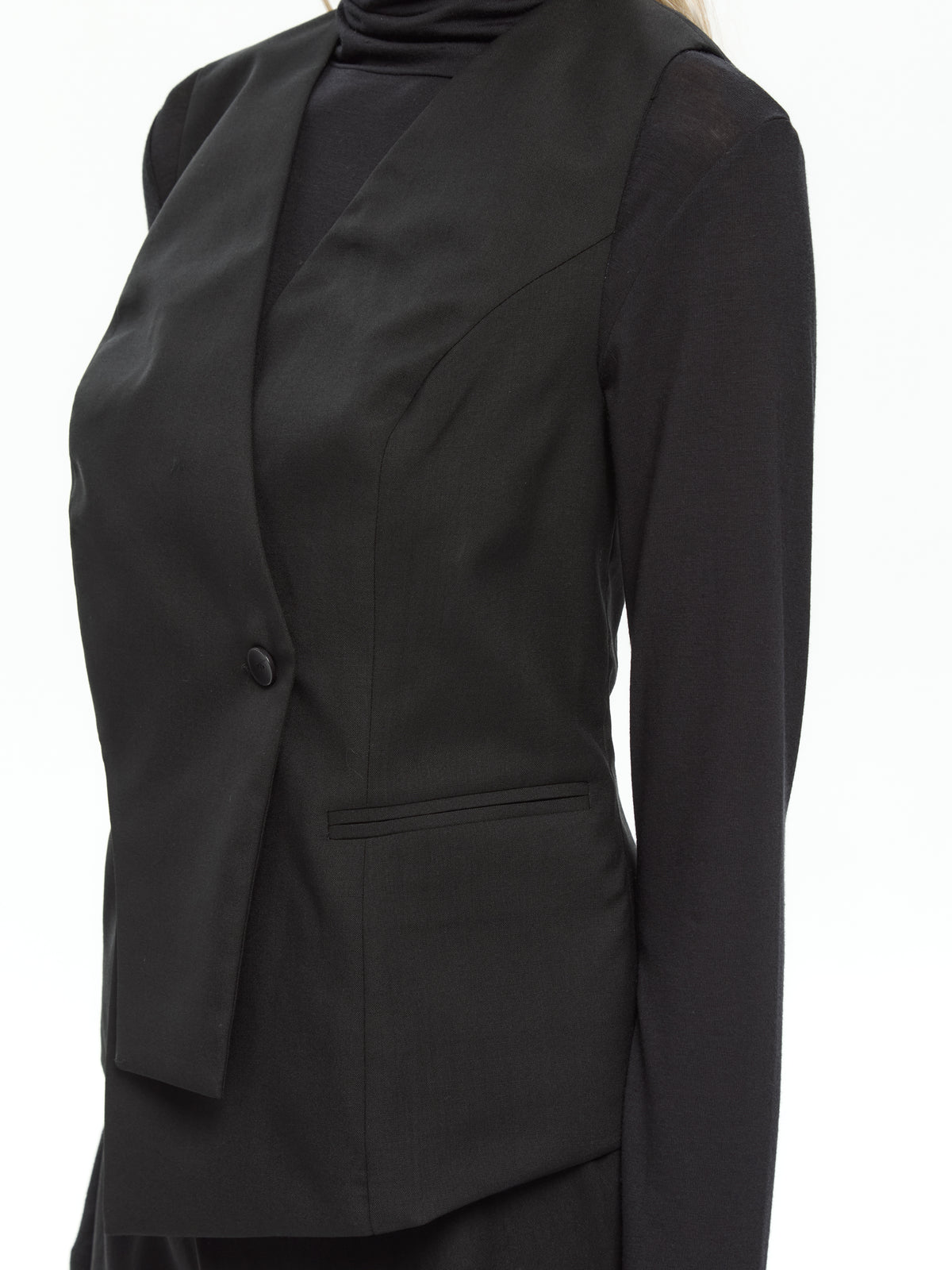 IXOS Gilet sartoriale asimmetrico NERO