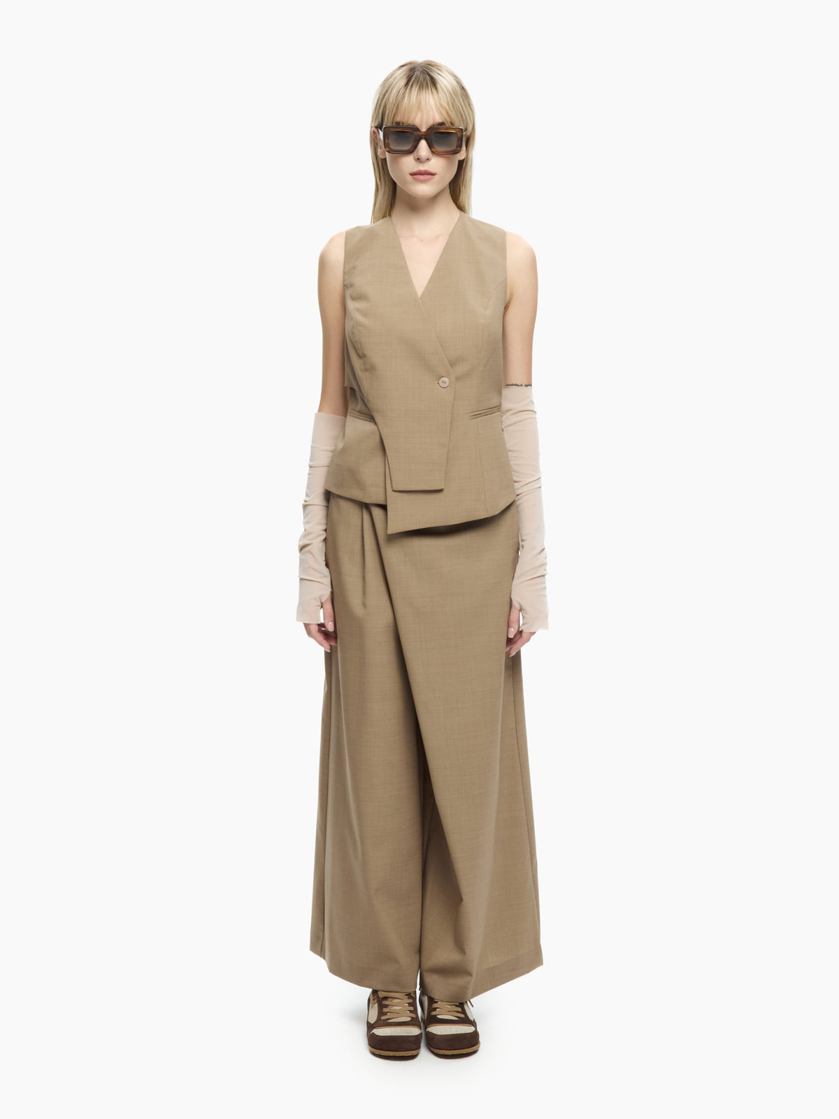 IXOS Gilet sartoriale asimmetrico GIALLO
