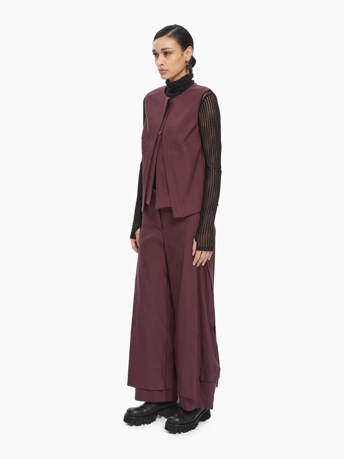 IXOS Gilet sartoriale asimmetrico MARRONE