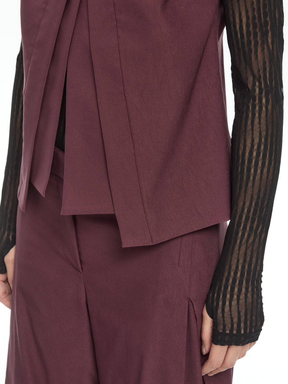 IXOS Gilet sartoriale asimmetrico MARRONE