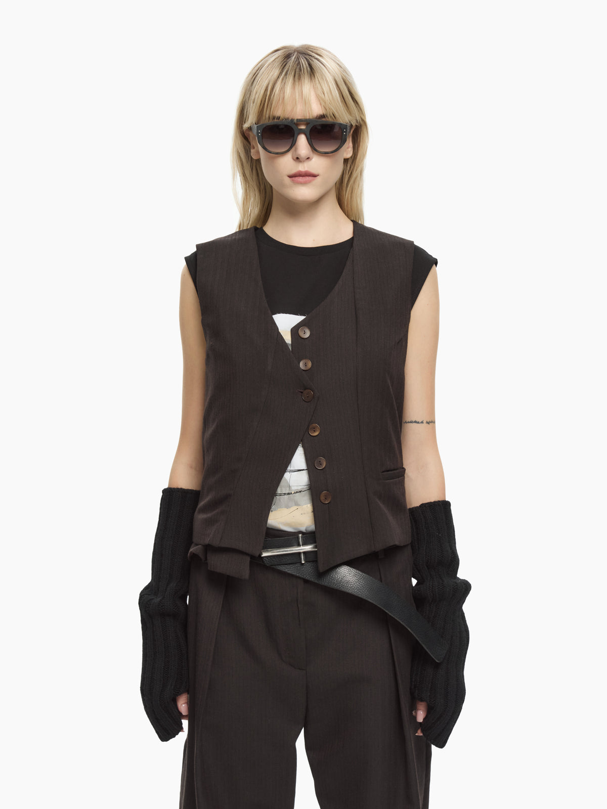IXOS Gilet sartoriale MARRONE