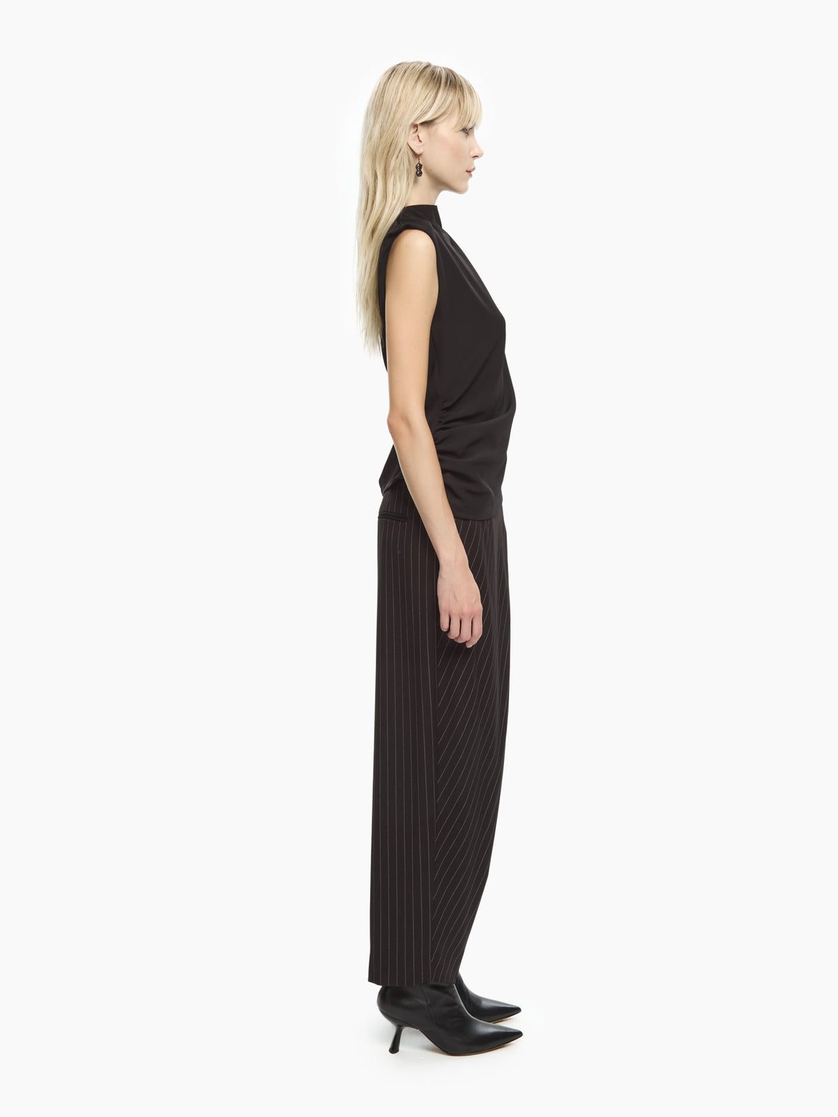 IXOS Top drappeggiato NERO