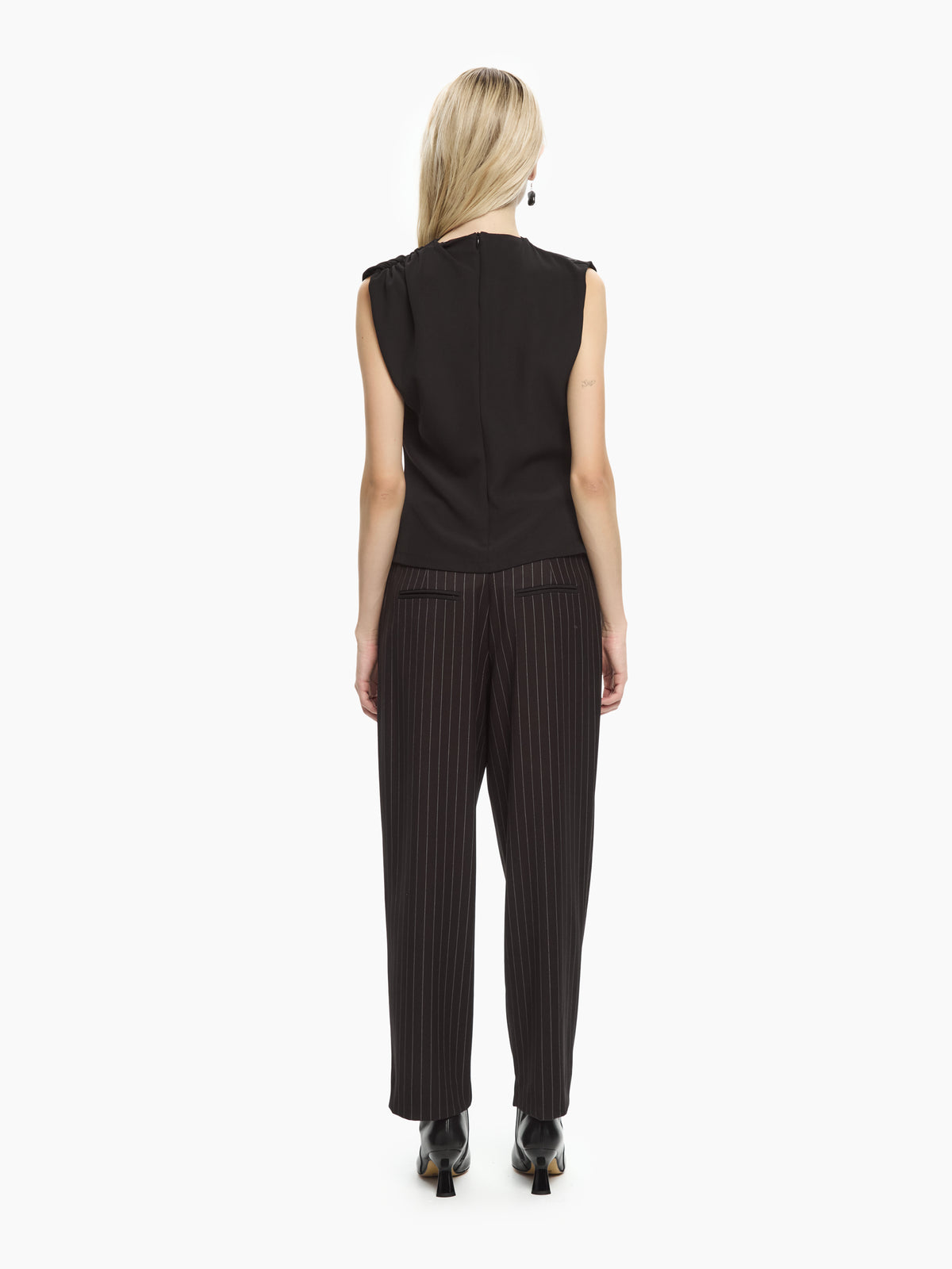 IXOS Top drappeggiato NERO