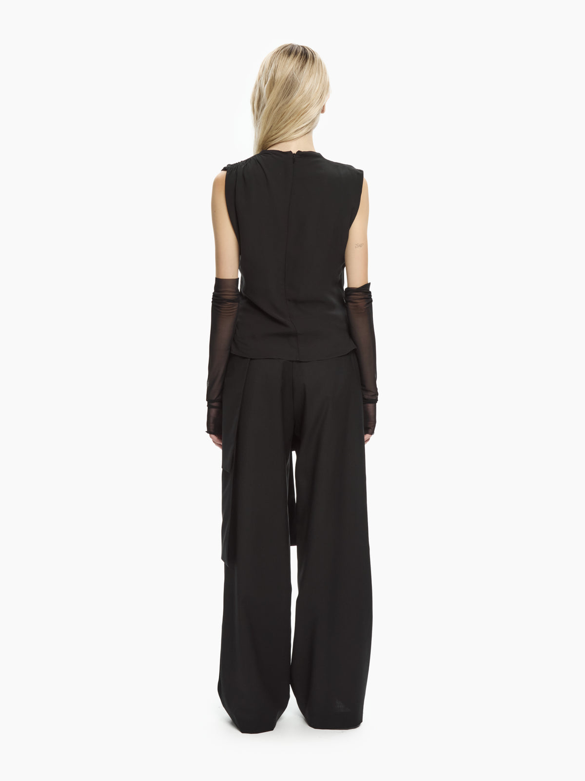 IXOS Top drappeggiato NERO