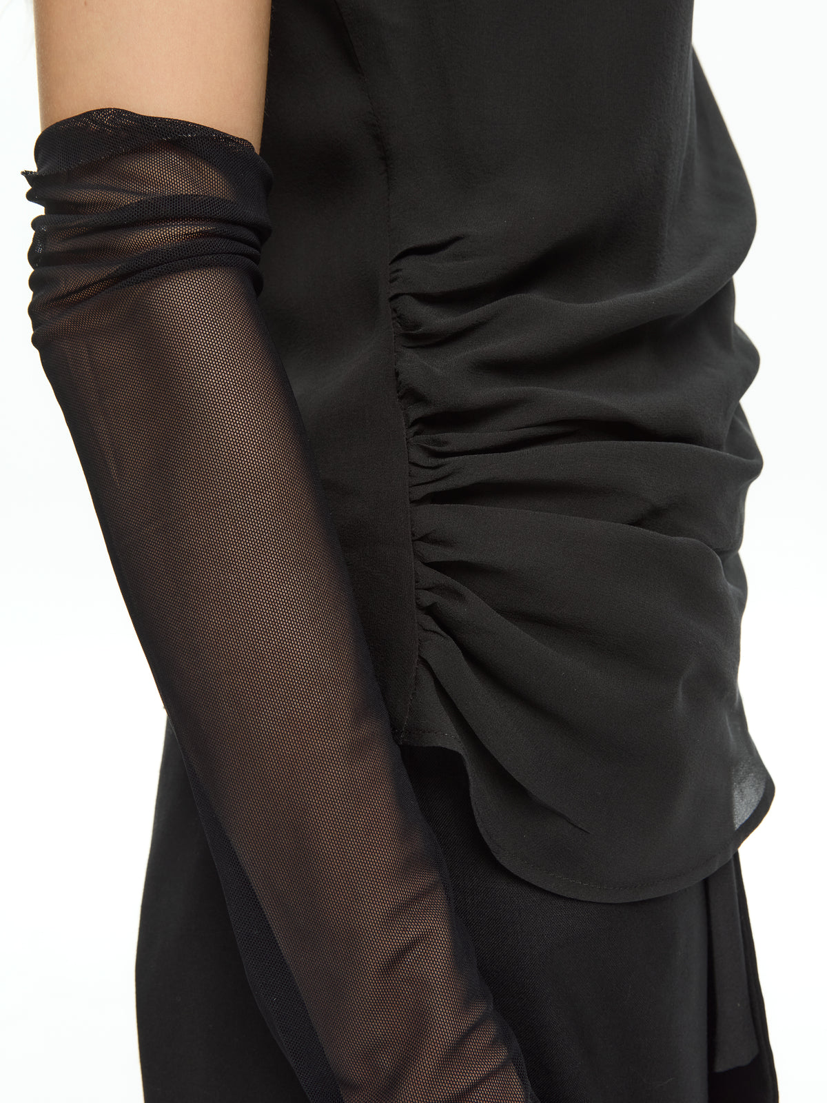 IXOS Top drappeggiato NERO