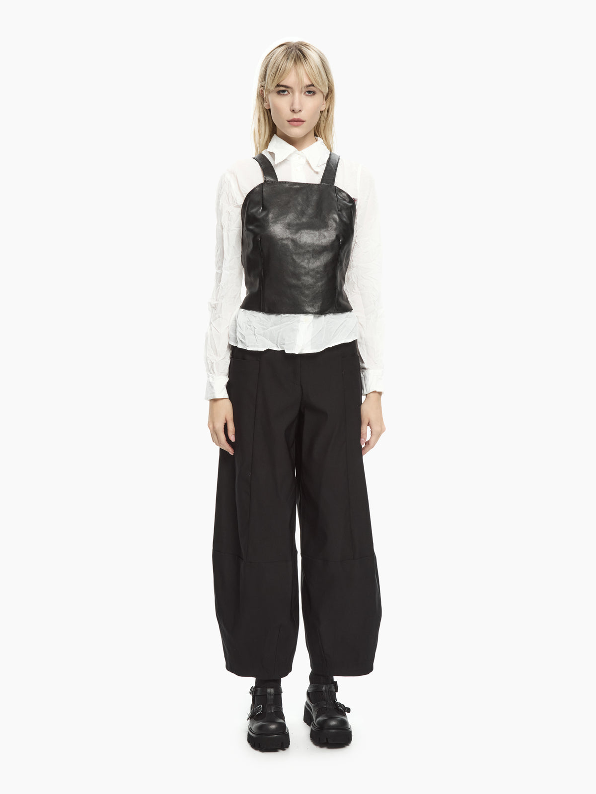 IXOS Top in pelle NERO