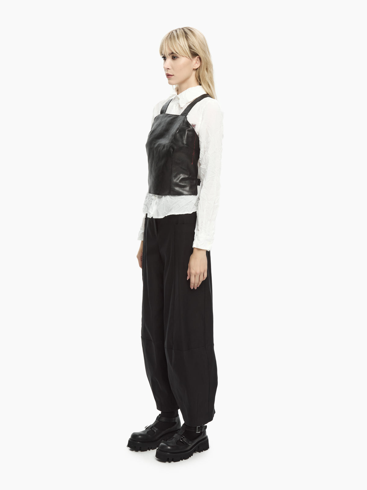 IXOS Top in pelle NERO