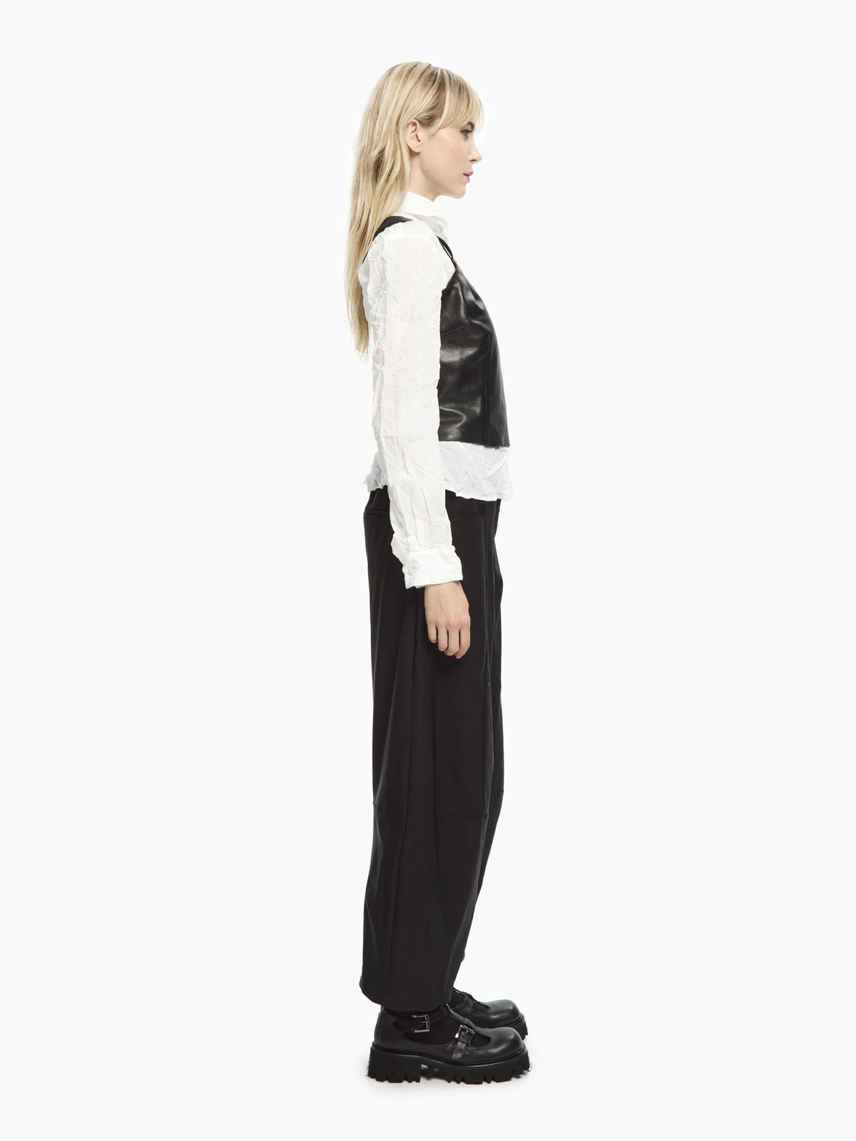 IXOS Top in pelle NERO