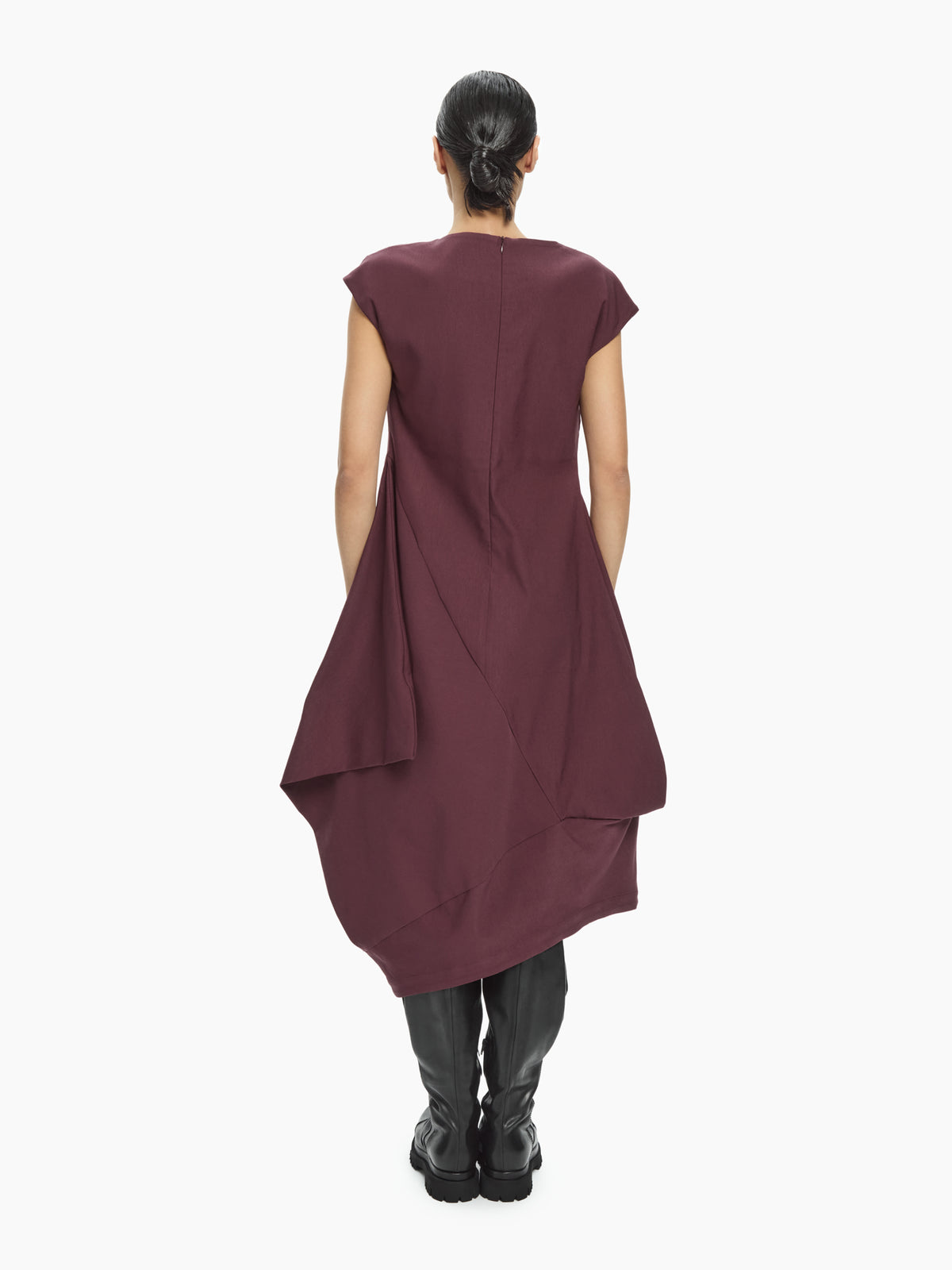 IXOS Abito drappeggiato asimmetrico MARRONE